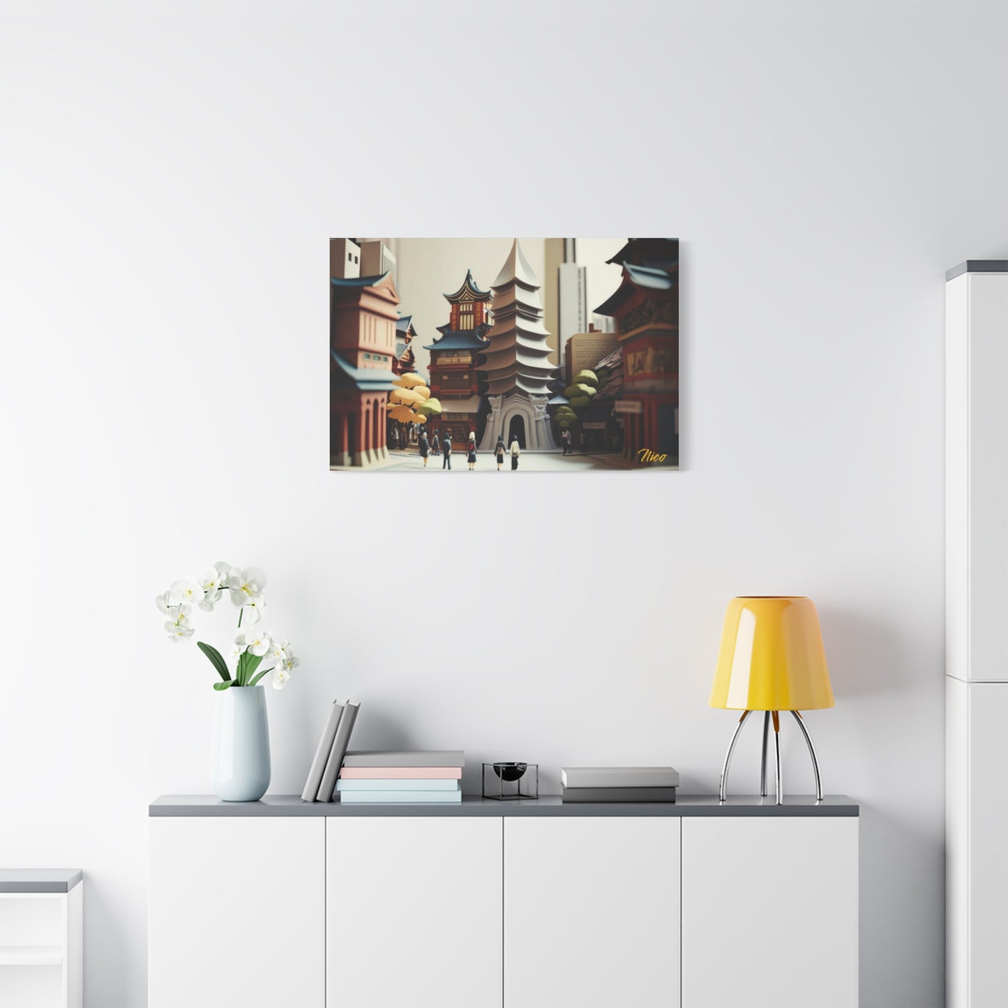 Eastern Metropolis Series Print #6 - Streched Matte Canvas Extended Print