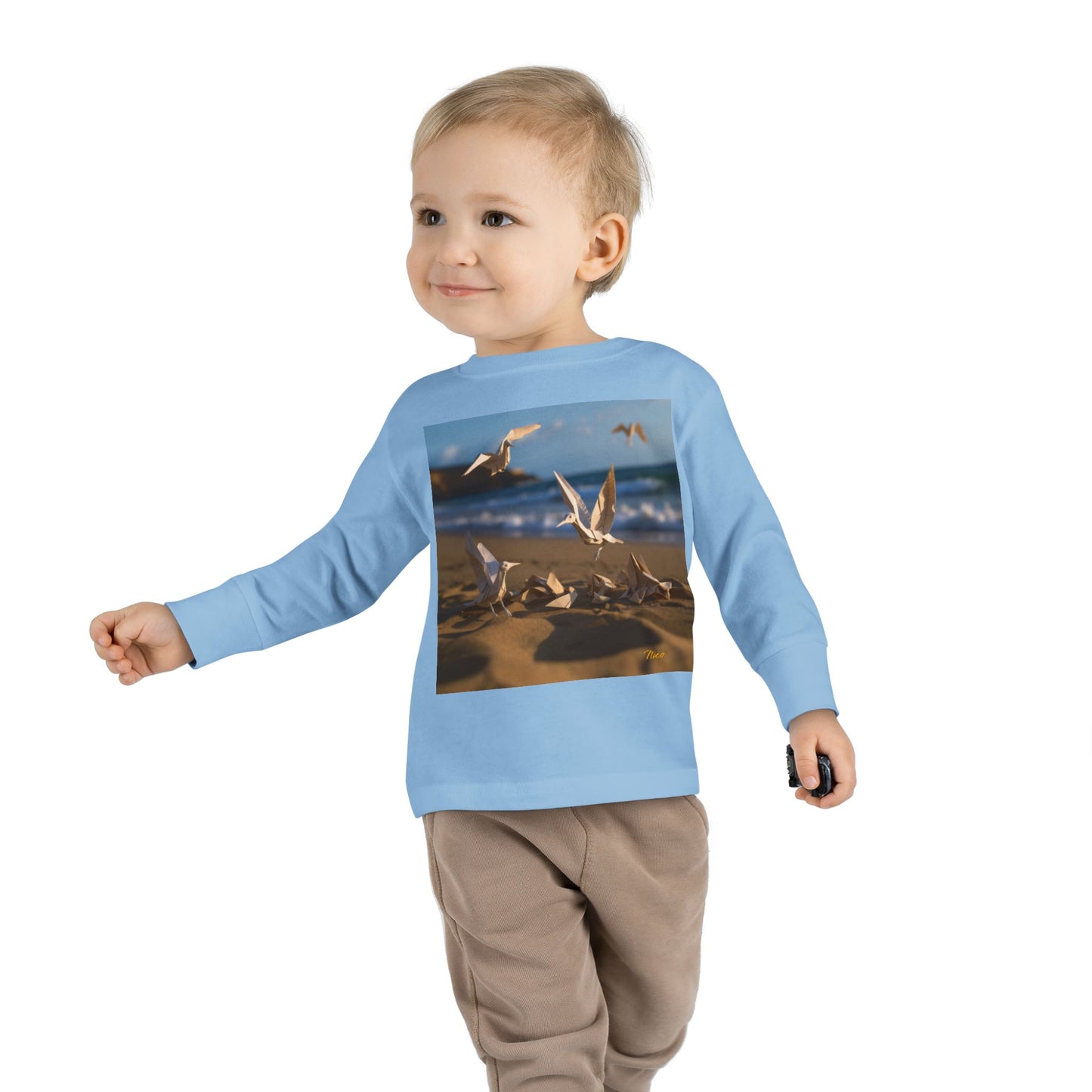 By The Seaside Series Print #7 Toddler Long Sleeve Tee