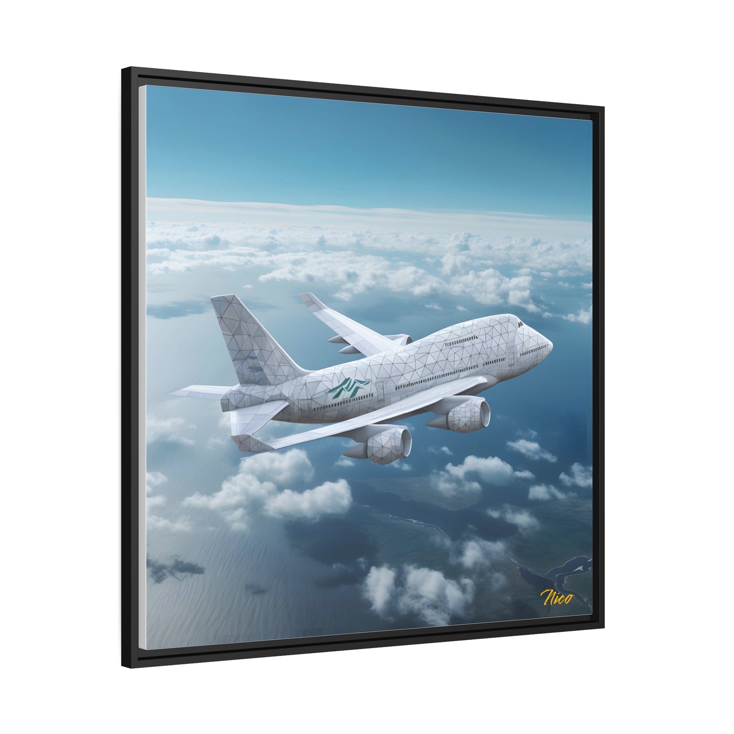 Frequent Flyer Miles Series Print #3 - Black Framed Canvas Print