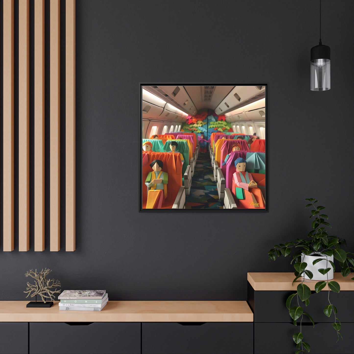 Frequent Flyer Miles Series Print #2 - Black Framed Canvas Print