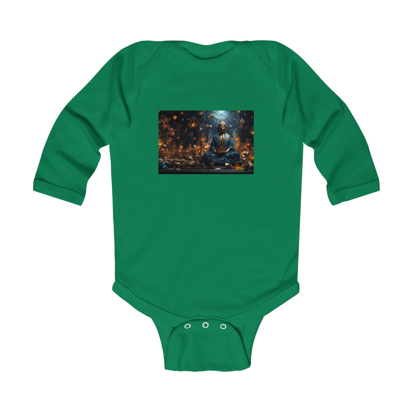 Ascending Buddah Series Print #1 Infant Long Sleeve Bodysuit