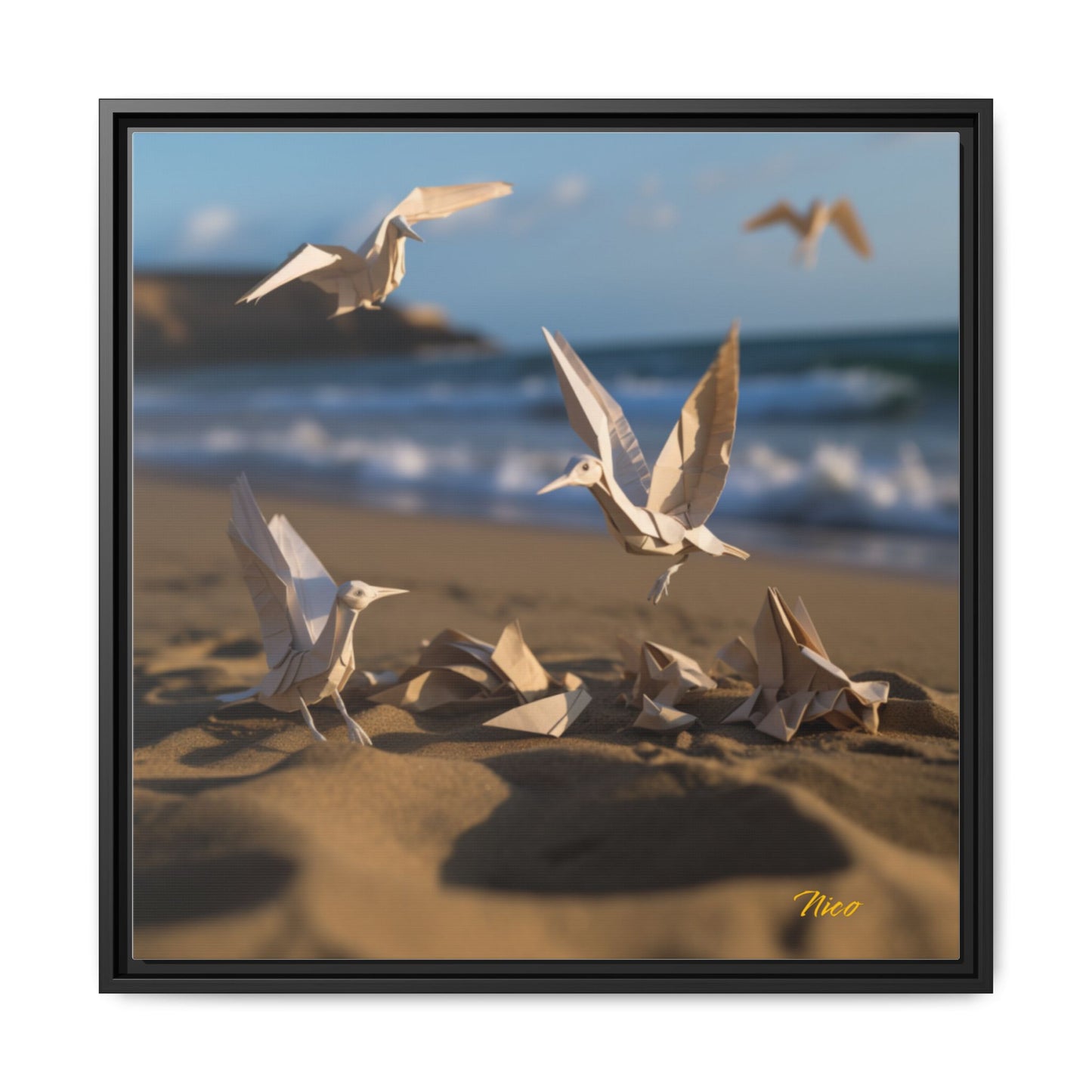 By The Seaside Series Print #7 - Black Framed Canvas Print