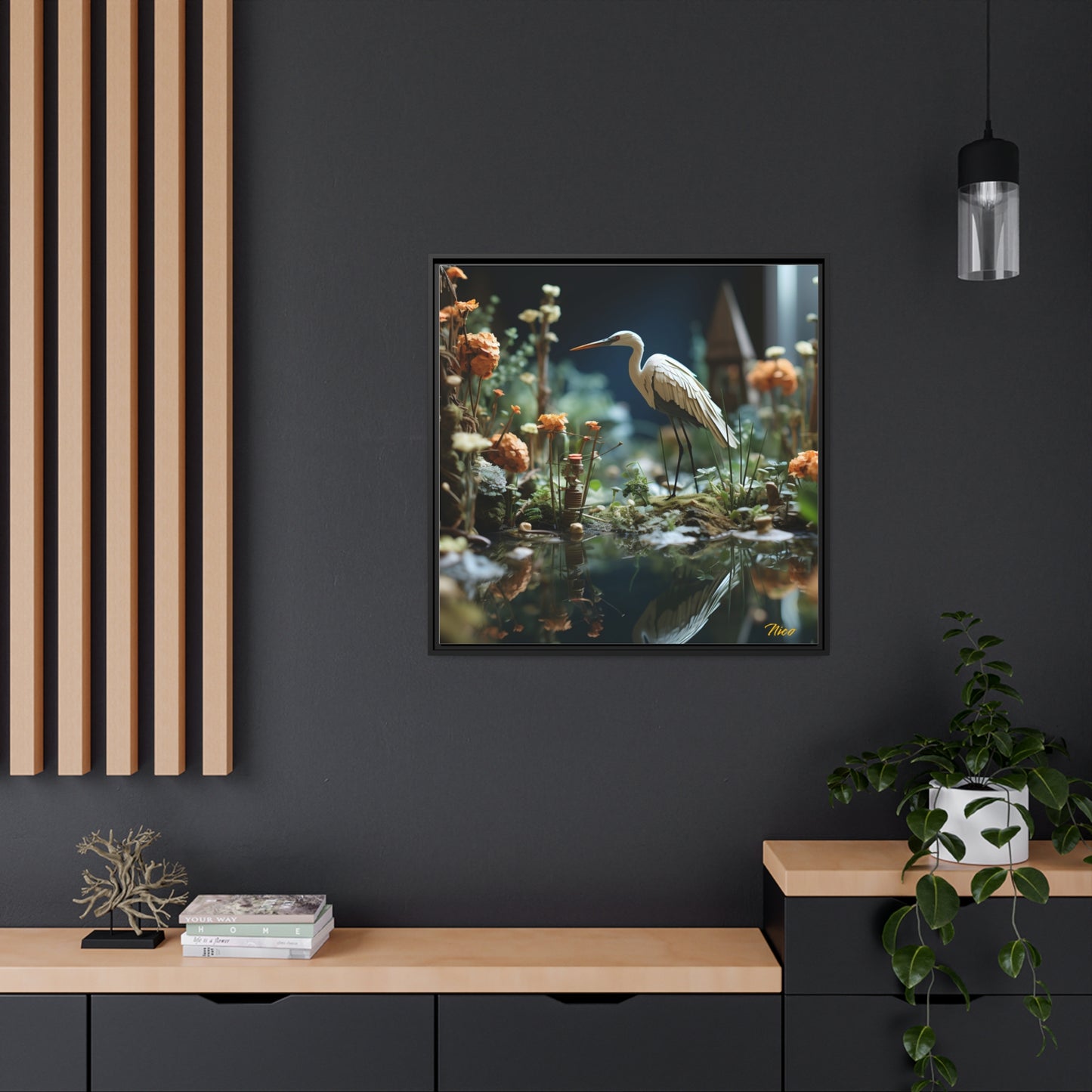 Born On A Bayou Series Print #1 - Black Framed Canvas Print