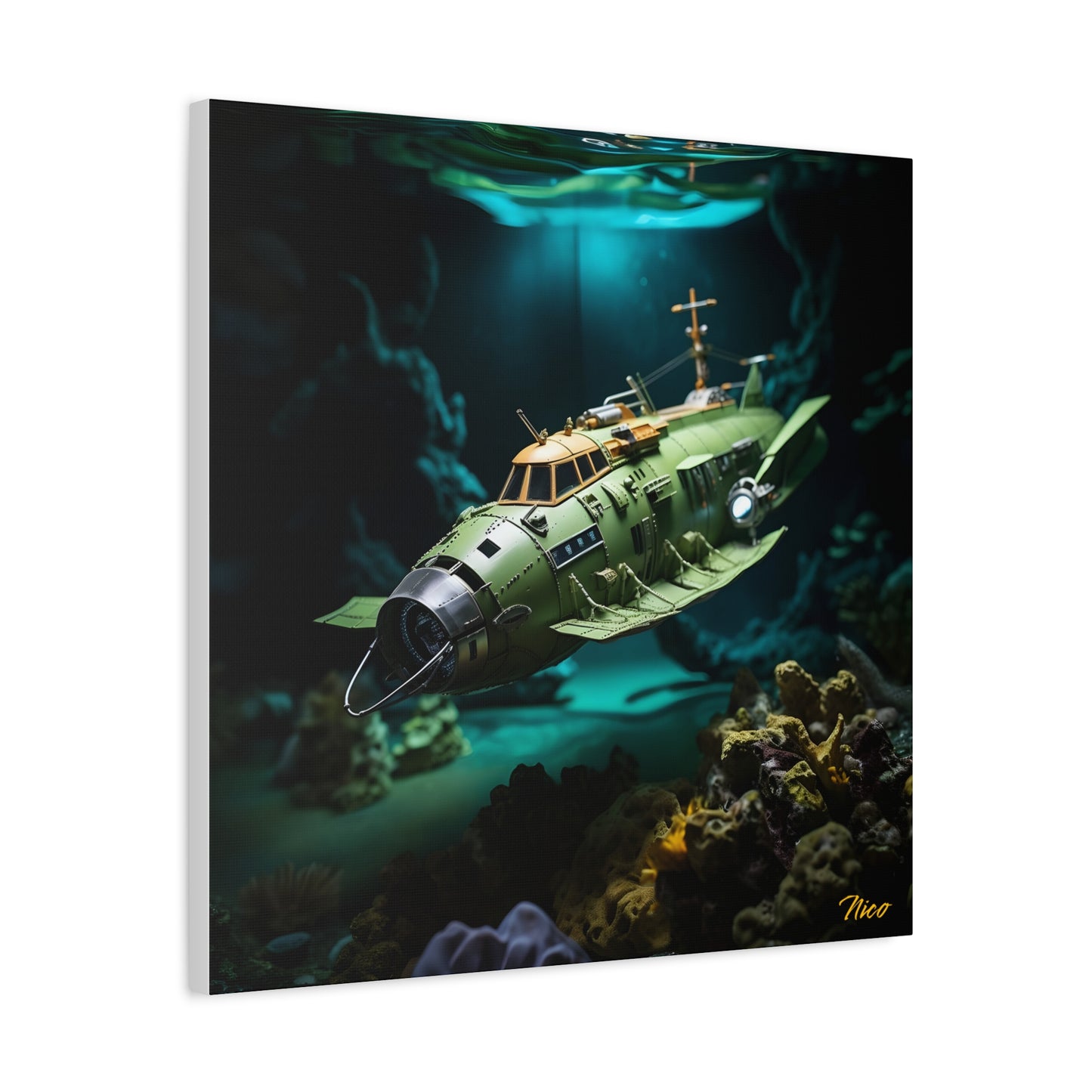 20,000 Leagues Under The Sea Series Print #10 - Streched Matte Canvas Print, 1.25" Thick