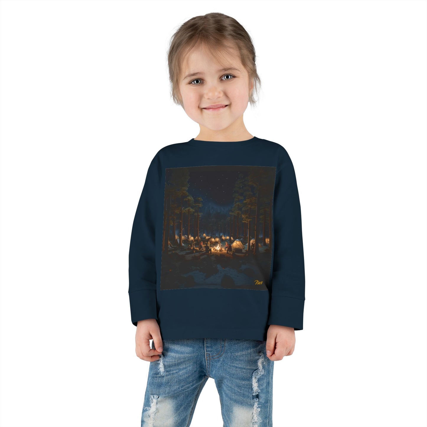 Under The Starry Skies Series Print #5 Toddler Long Sleeve Tee