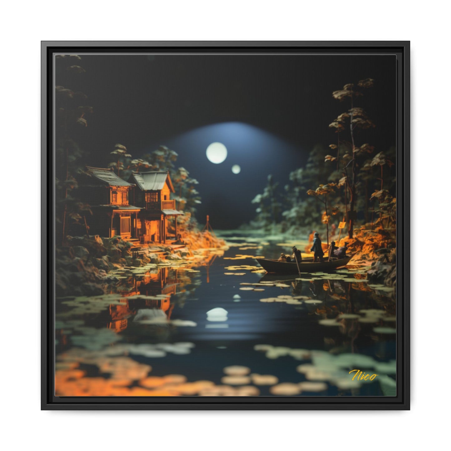 Born On A Bayou Series Print #3 - Black Framed Canvas Print