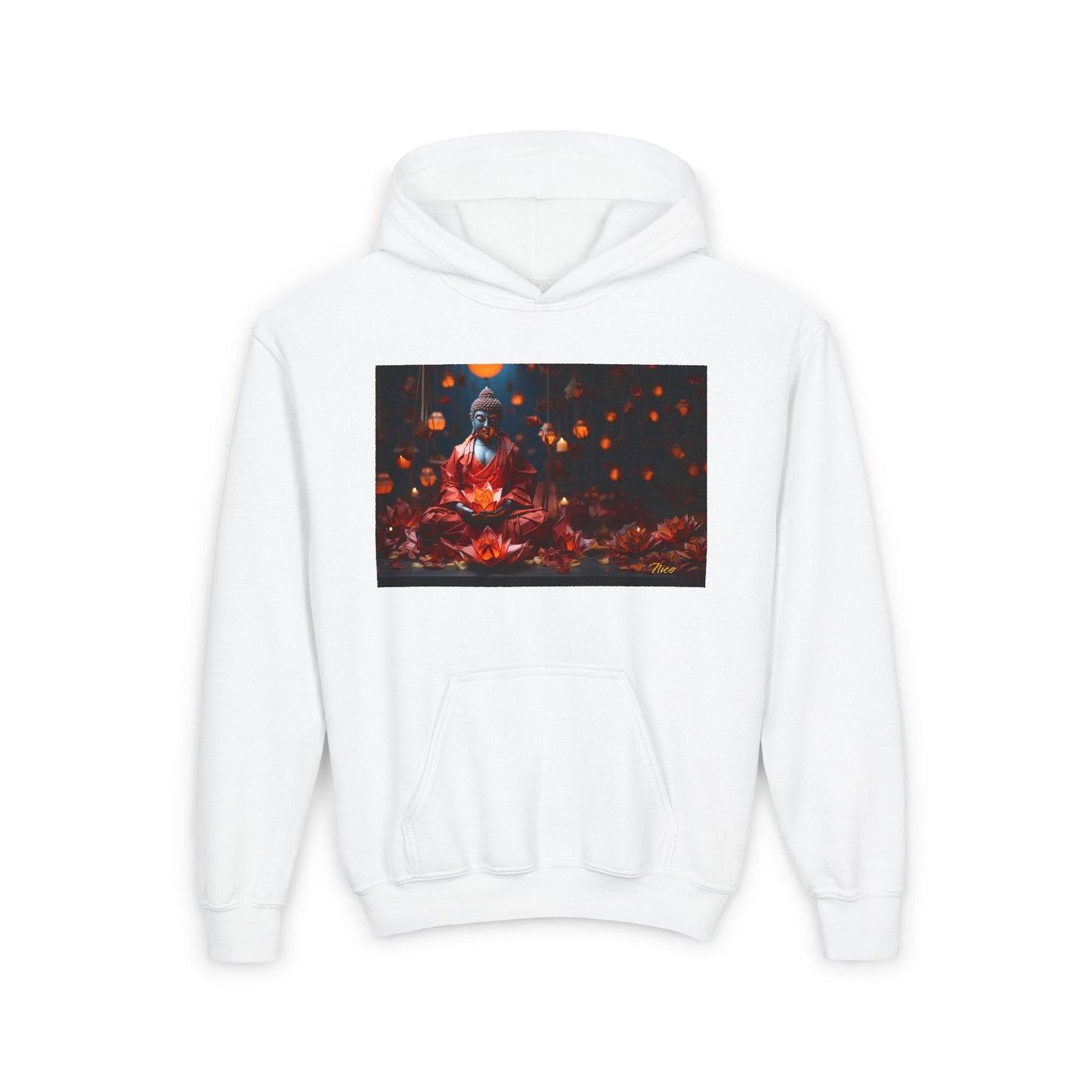 Ascending Buddah Series Print #2 Youth Heavy Blend Hooded Sweatshirt