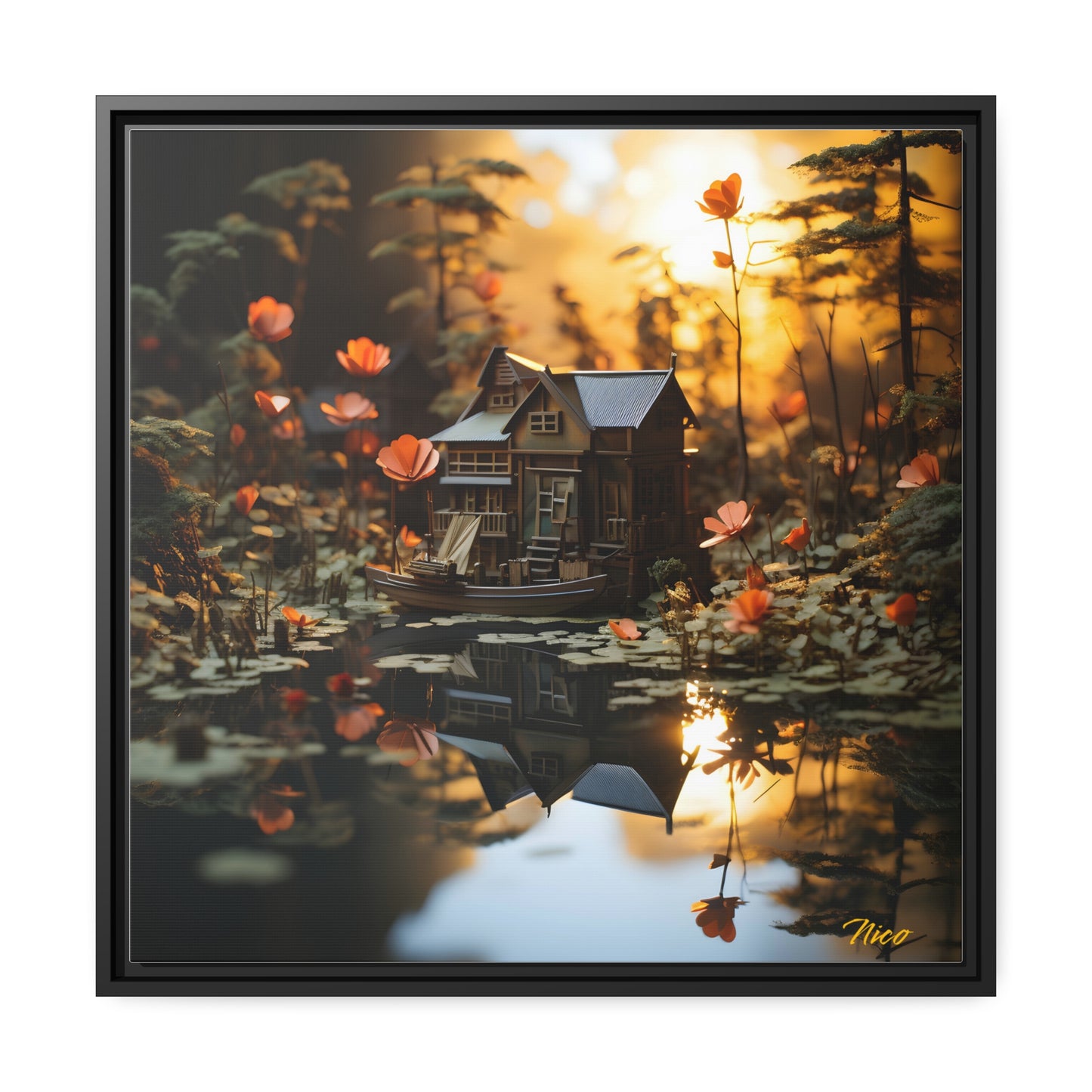 Born On A Bayou Series Print #7 - Black Framed Canvas Print