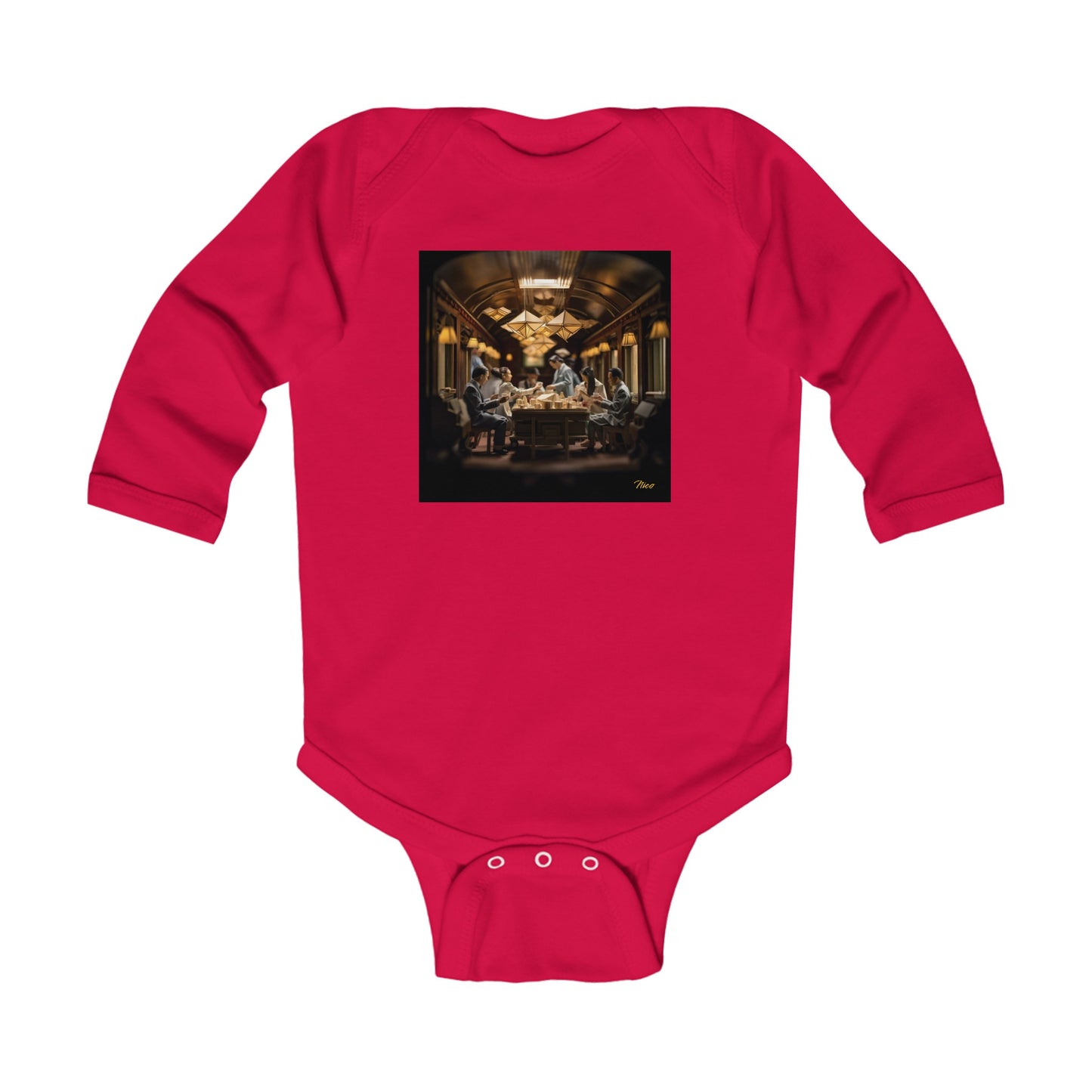 Orient Express Series Print #6 Infant Long Sleeve Bodysuit