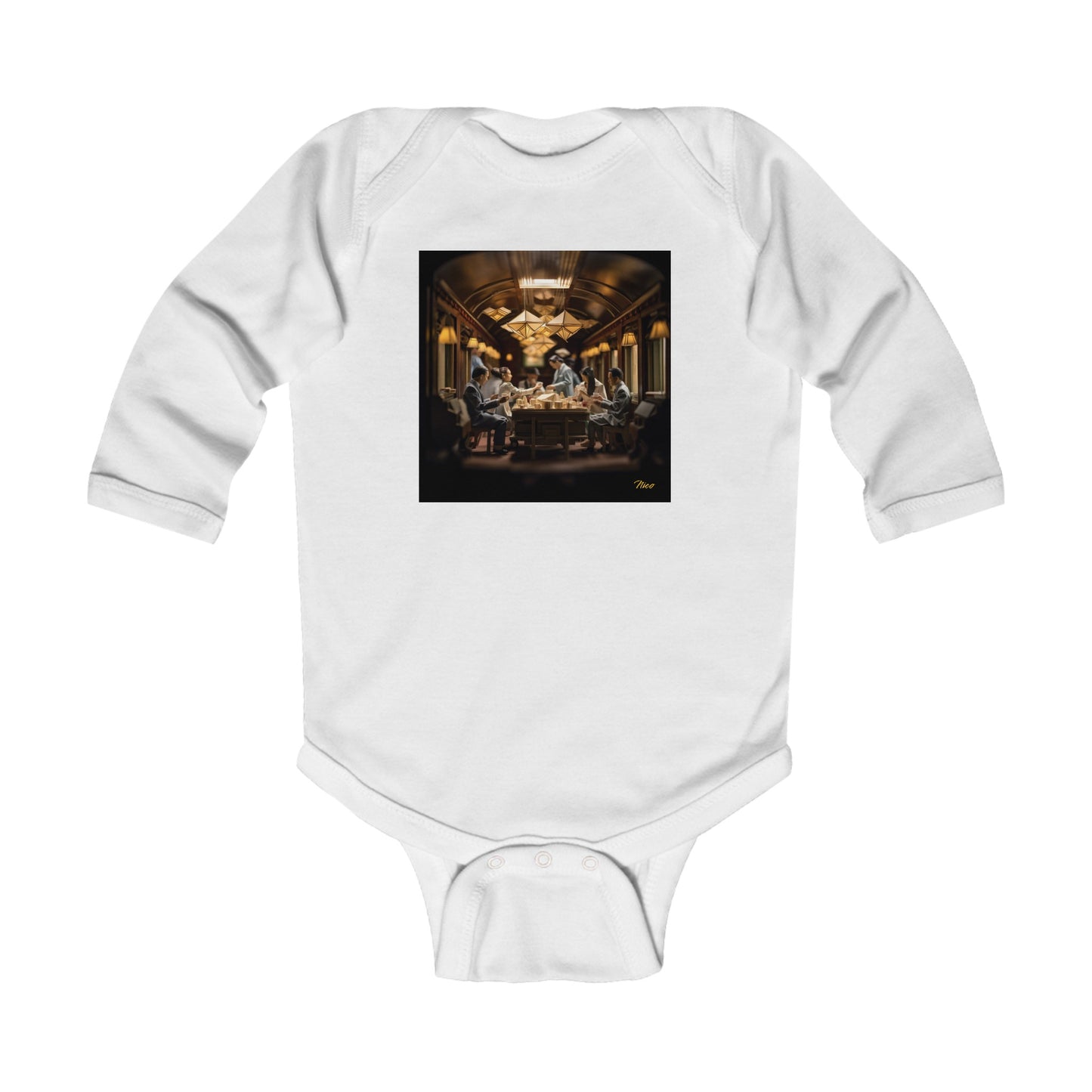 Orient Express Series Print #6 Infant Long Sleeve Bodysuit