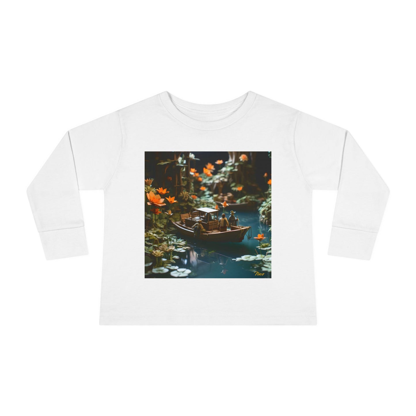 Born On A Bayou Series Print #4 Toddler Long Sleeve Tee