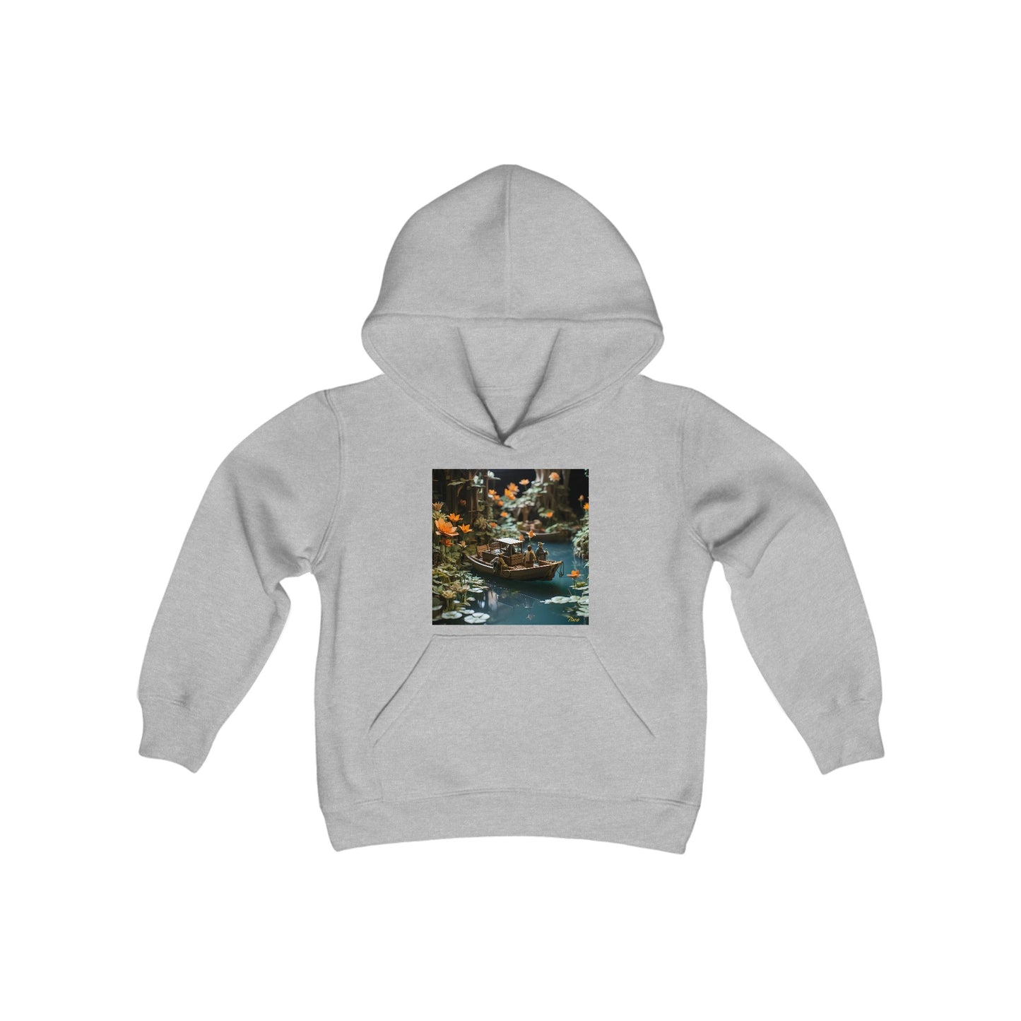 Born On A Bayou Series Print #4 Youth Heavy Blend Hooded Sweatshirt