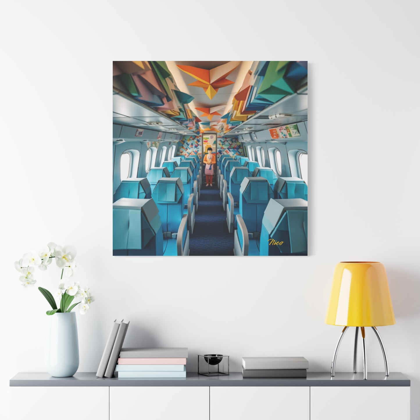 Frequent Flyer Miles Series Print #6 - Streched Matte Canvas Print, 1.25" Thick