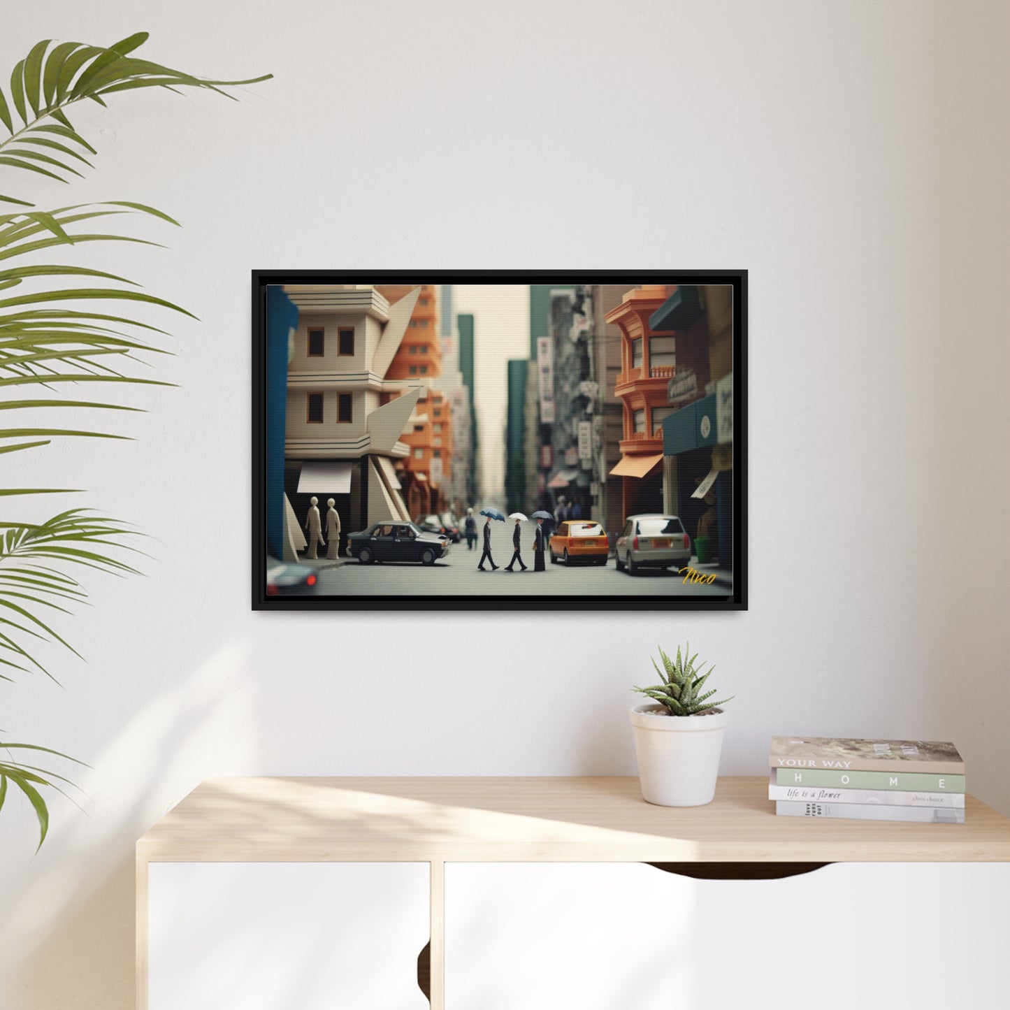 Eastern Metropolis Series Print #7 - Extended Black Framed Canvas Print