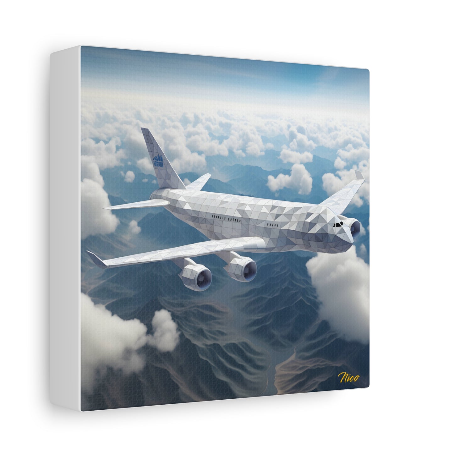 Passenger Jet Series Print #7 - Streched Matte Canvas Print, 1.25" Thick