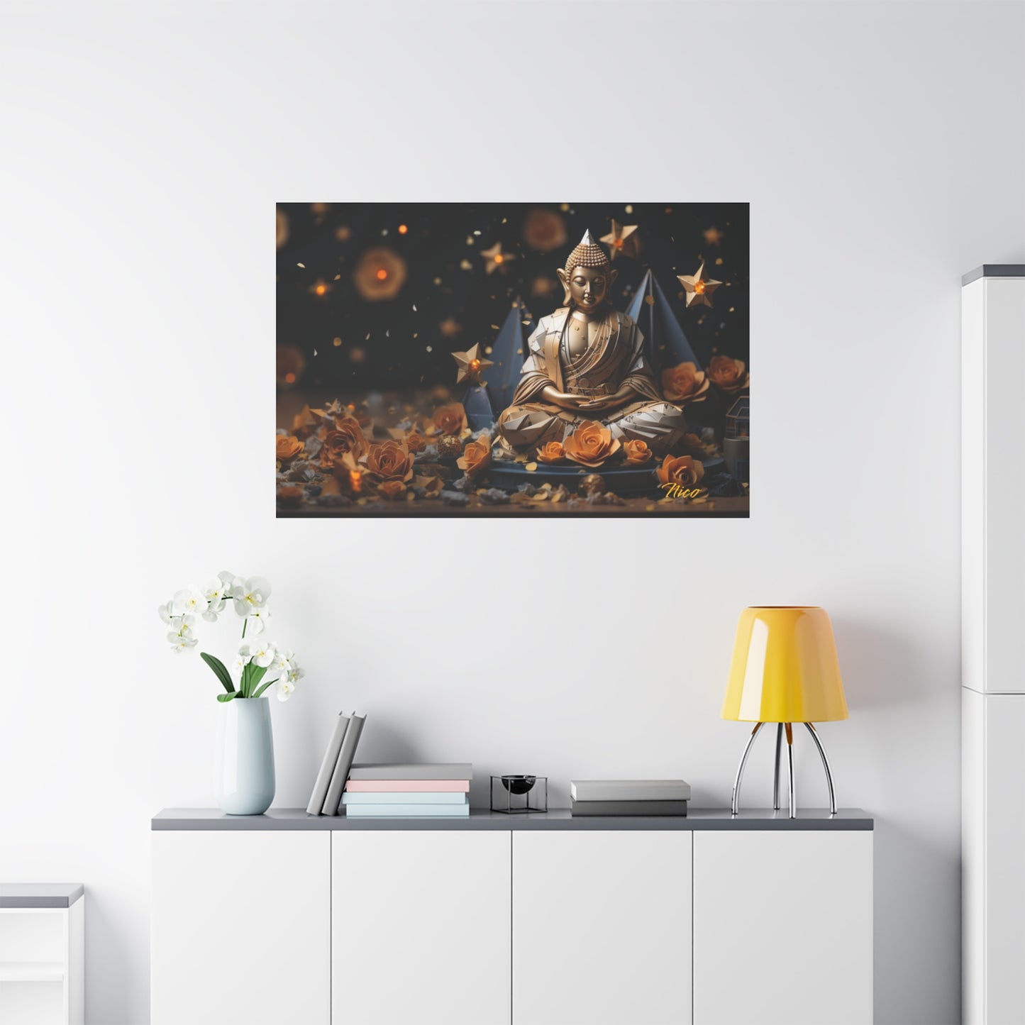 Ascending Buddha Series Print #5 - Streched Matte Canvas Print, 1.25" Thick