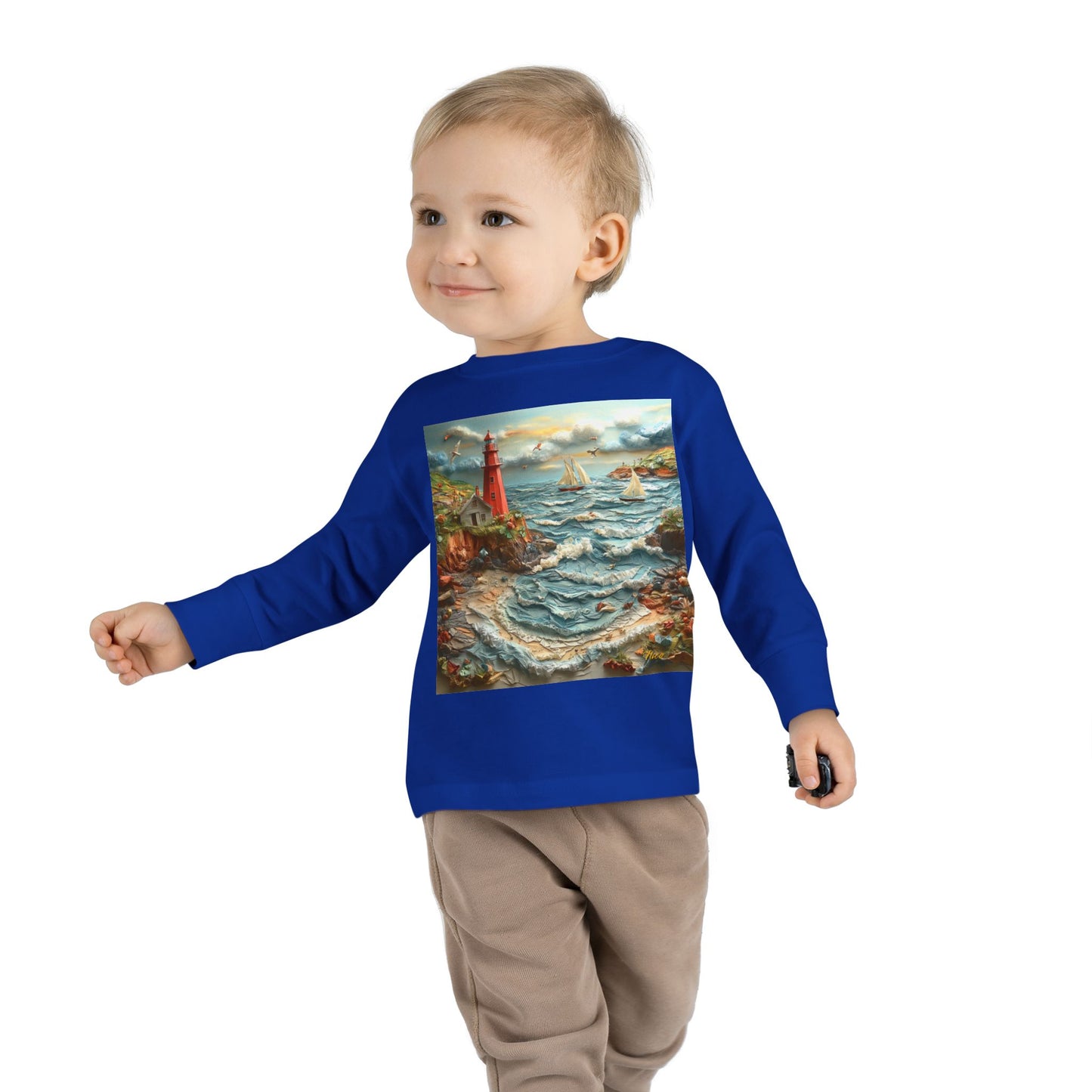 By The Seaside Series Print #2 Toddler Long Sleeve Tee