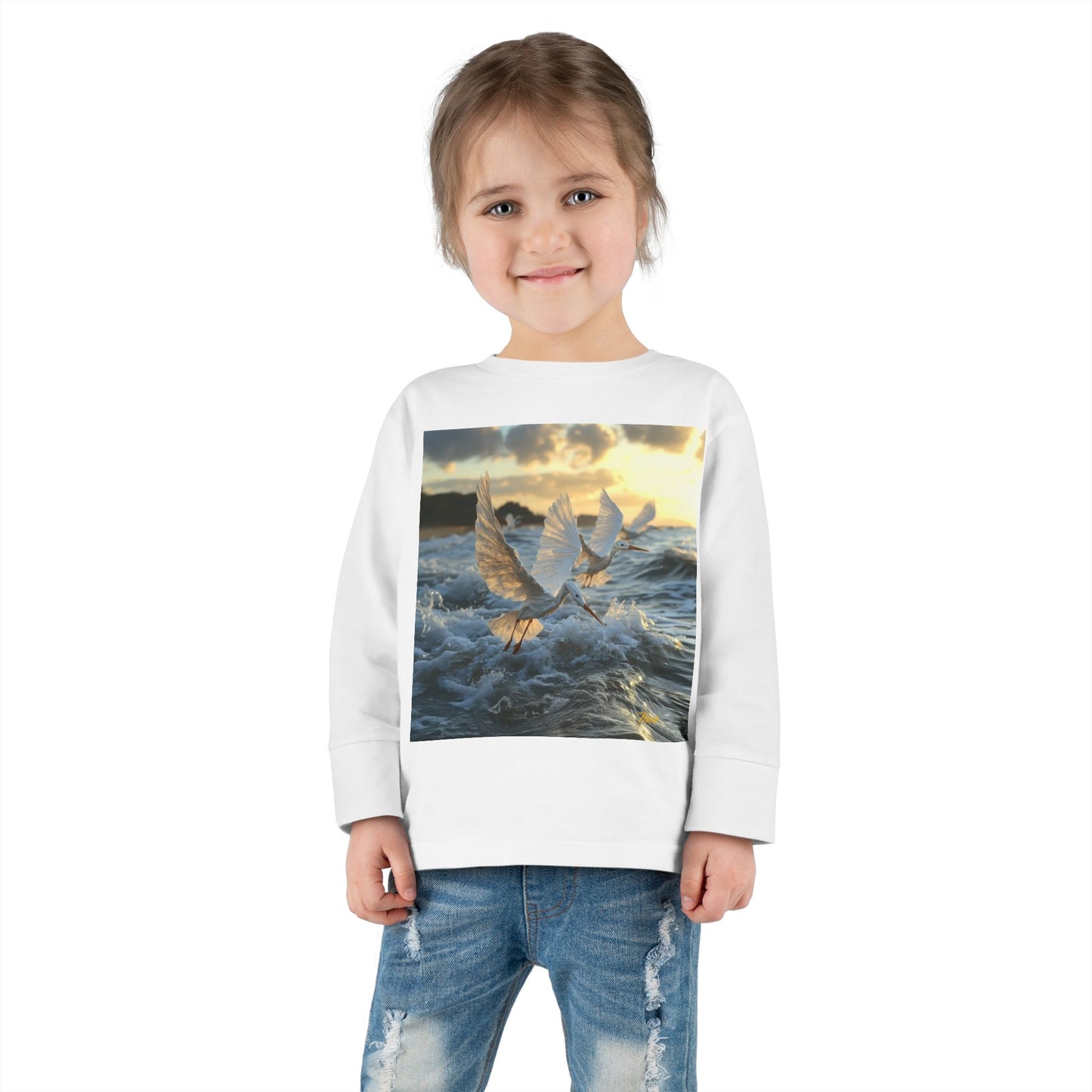 By The Seaside Series Print #10 Toddler Long Sleeve Tee