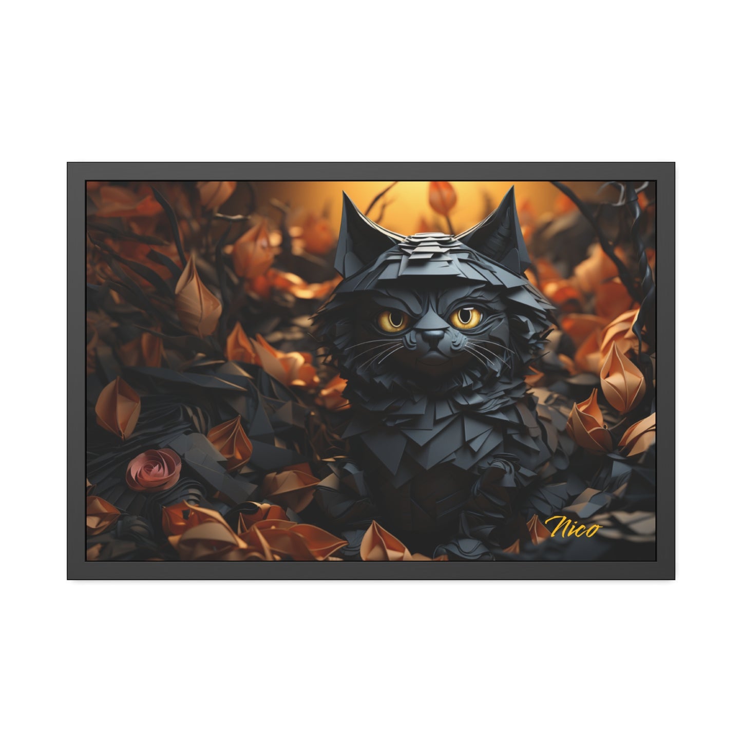 Halloween 2024 Series "The Kitty Of Evil!" Print #2 - Framed Fine Art Paper Print