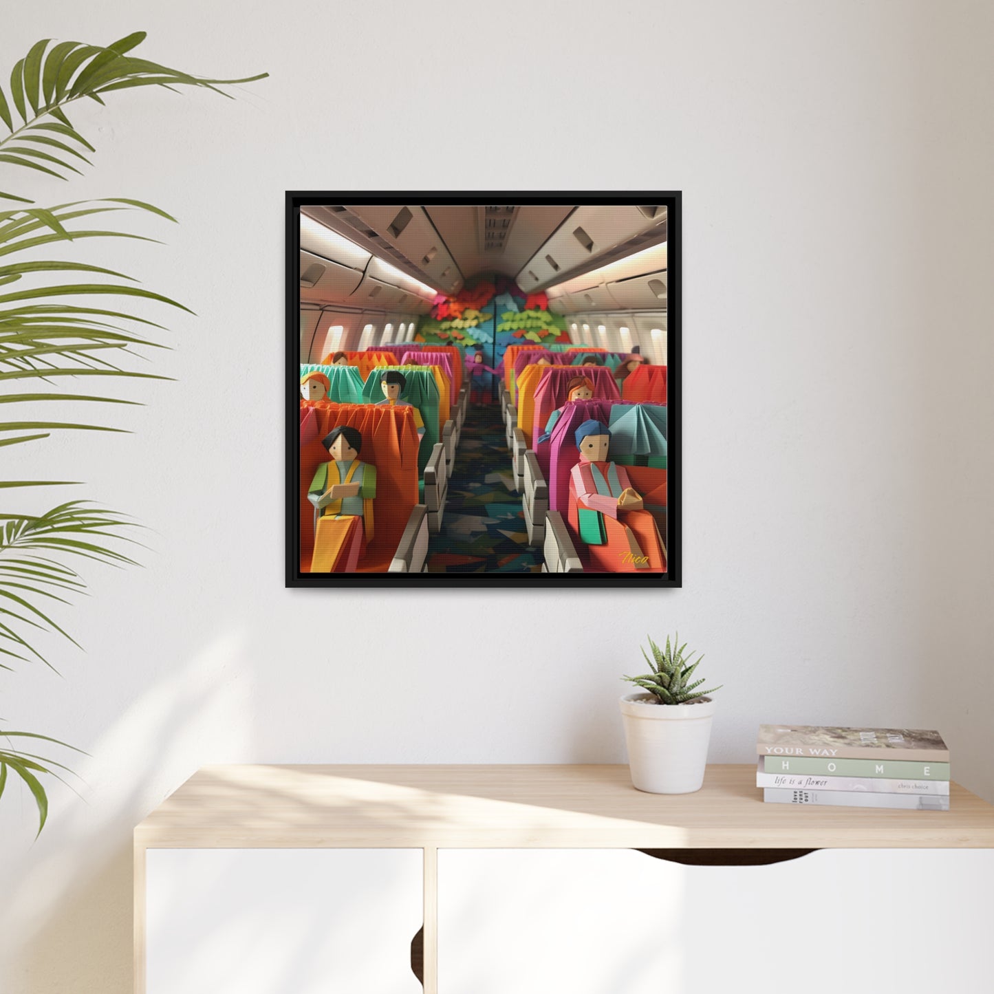 Frequent Flyer Miles Series Print #2 - Black Framed Canvas Print