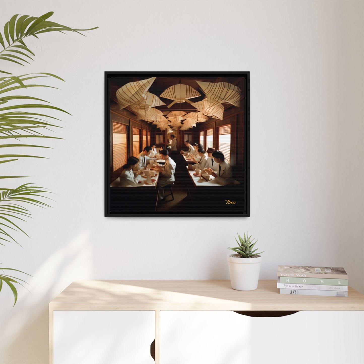 Orient Express Series Print #4 - Black Framed Canvas Print