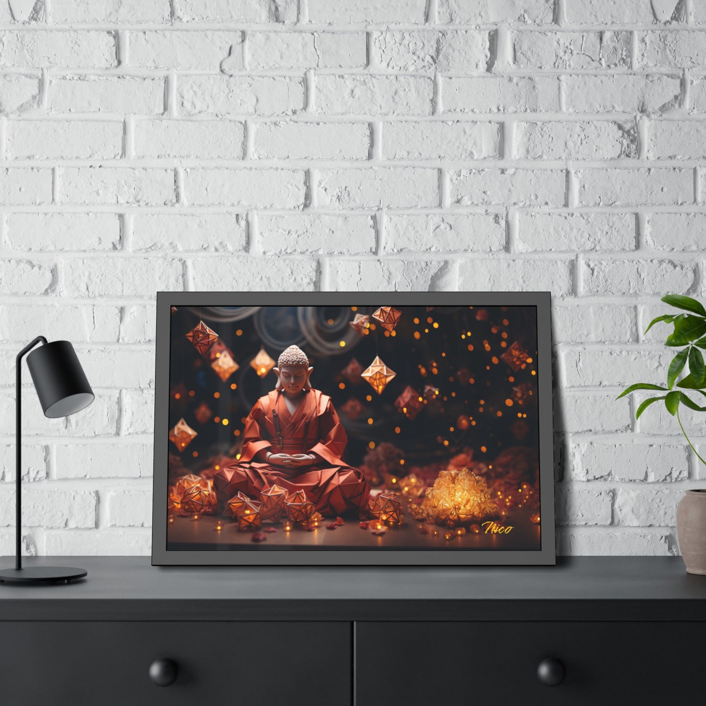 Ascending Buddha Series Print #7 - Framed Fine Art Paper Print