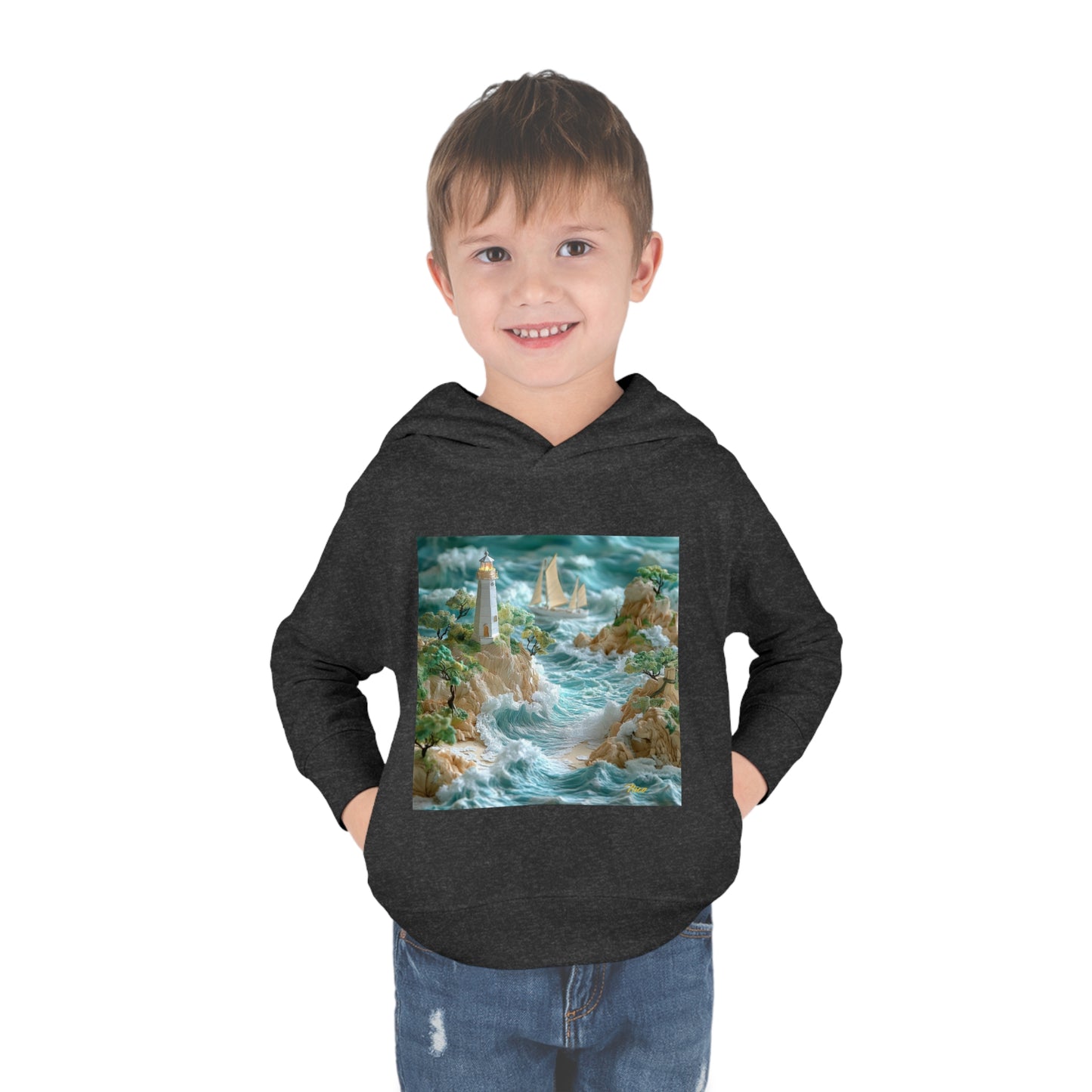 By The Seaside Series Print #9 Toddler Pullover Fleece Hoodie