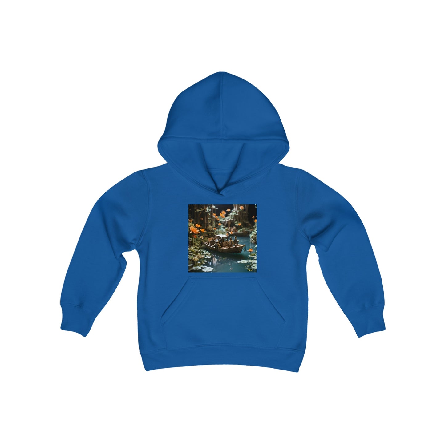 Born On A Bayou Series Print #4 Youth Heavy Blend Hooded Sweatshirt