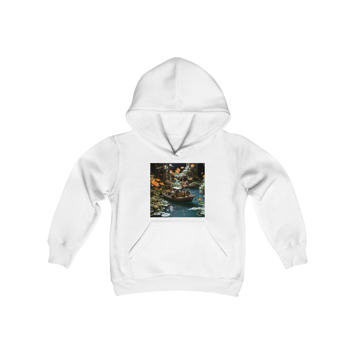 Born On A Bayou Series Print #4 Youth Heavy Blend Hooded Sweatshirt