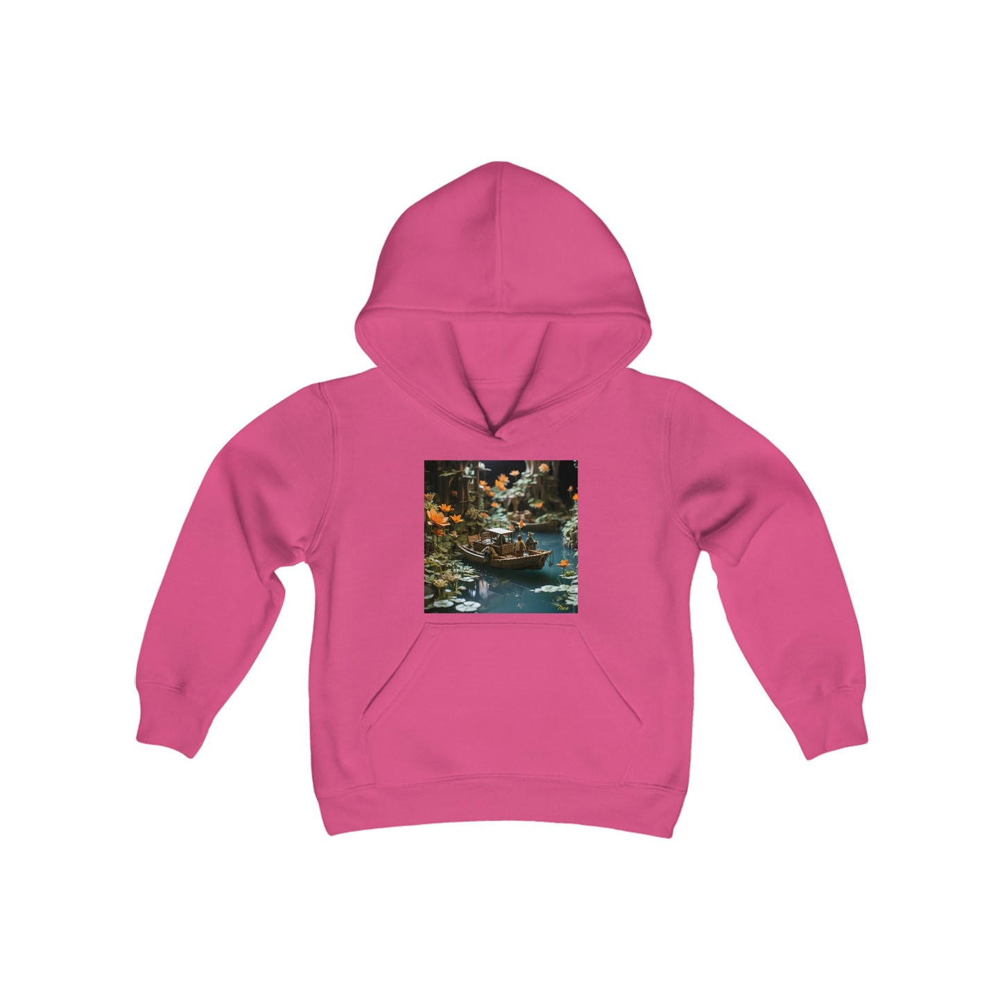 Born On A Bayou Series Print #4 Youth Heavy Blend Hooded Sweatshirt