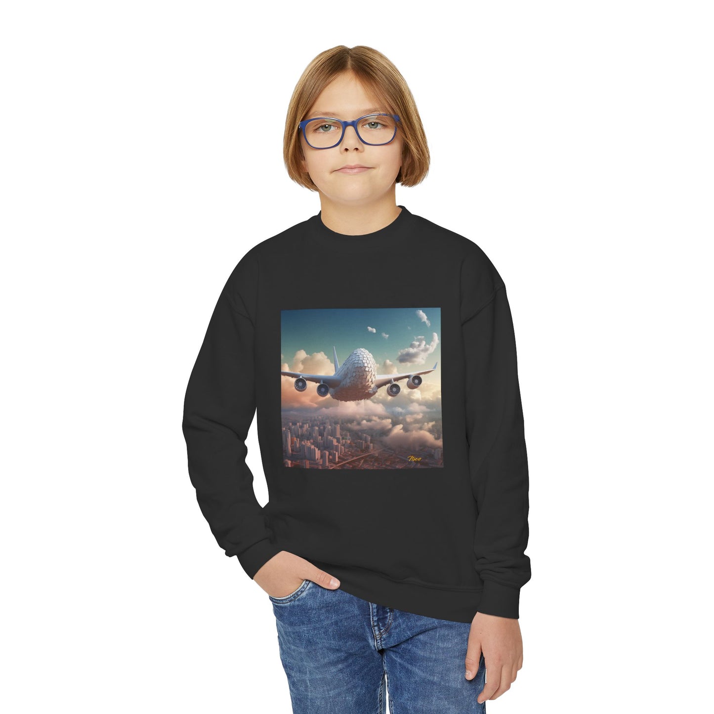 Frequent Flyer Miles Series Print #1 Youth Crewneck Sweatshirt