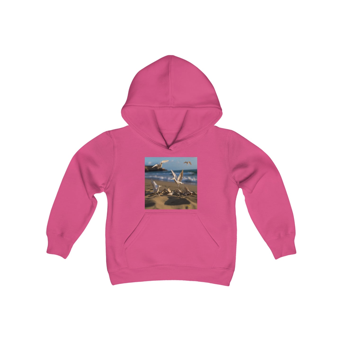 By The Seaside Series Print #7 Youth Heavy Blend Hooded Sweatshirt