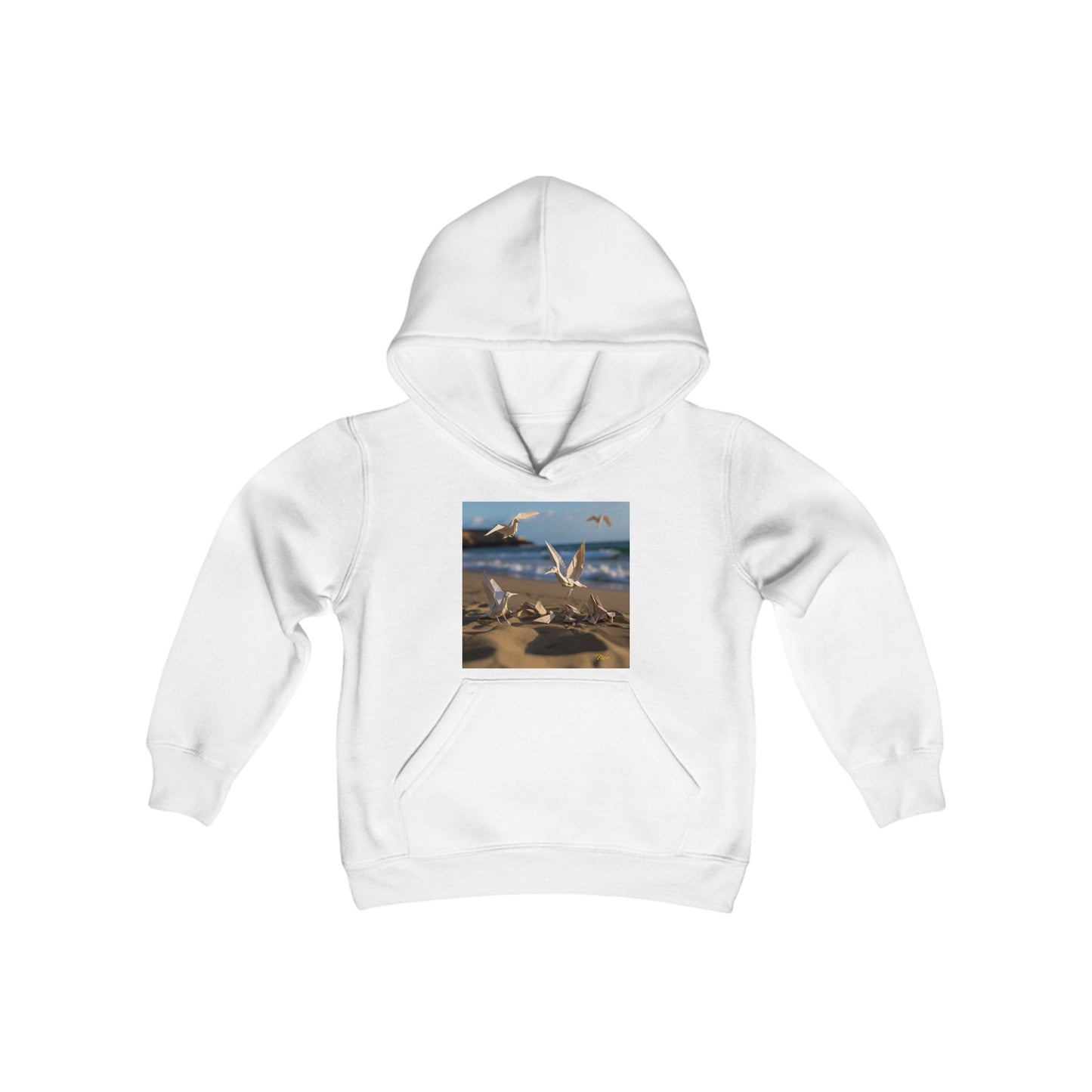 By The Seaside Series Print #7 Youth Heavy Blend Hooded Sweatshirt