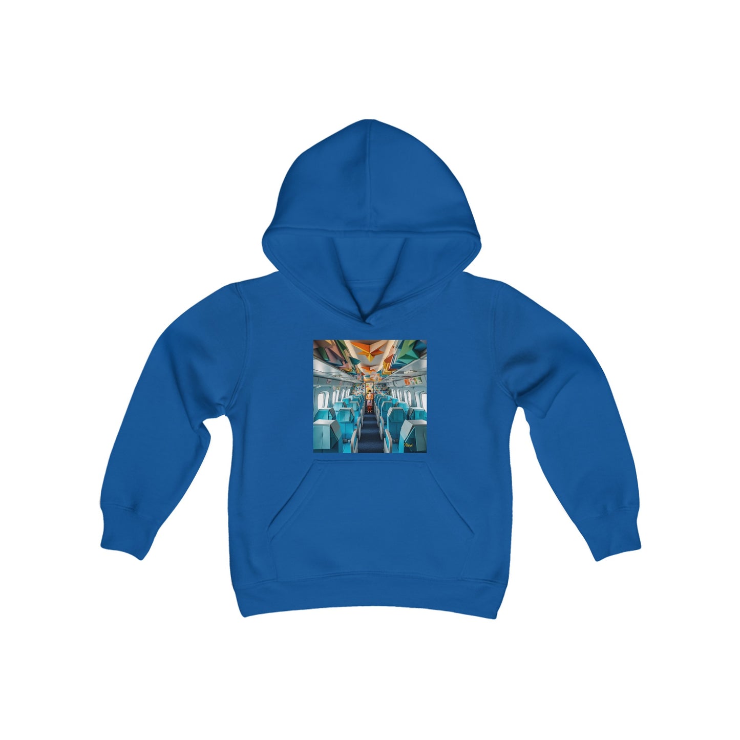 Frequent Flyer Miles Series Print #6 Youth Heavy Blend Hooded Sweatshirt