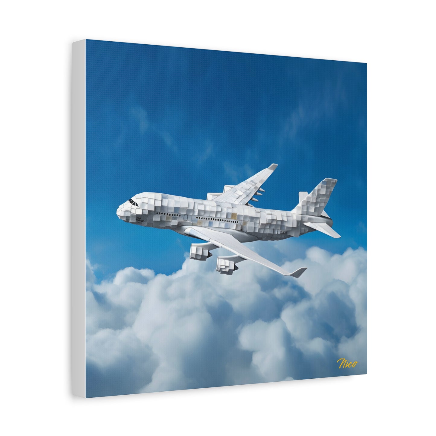 Frequent Flyer Miles Series Print #5 - Streched Matte Canvas Print, 1.25" Thick