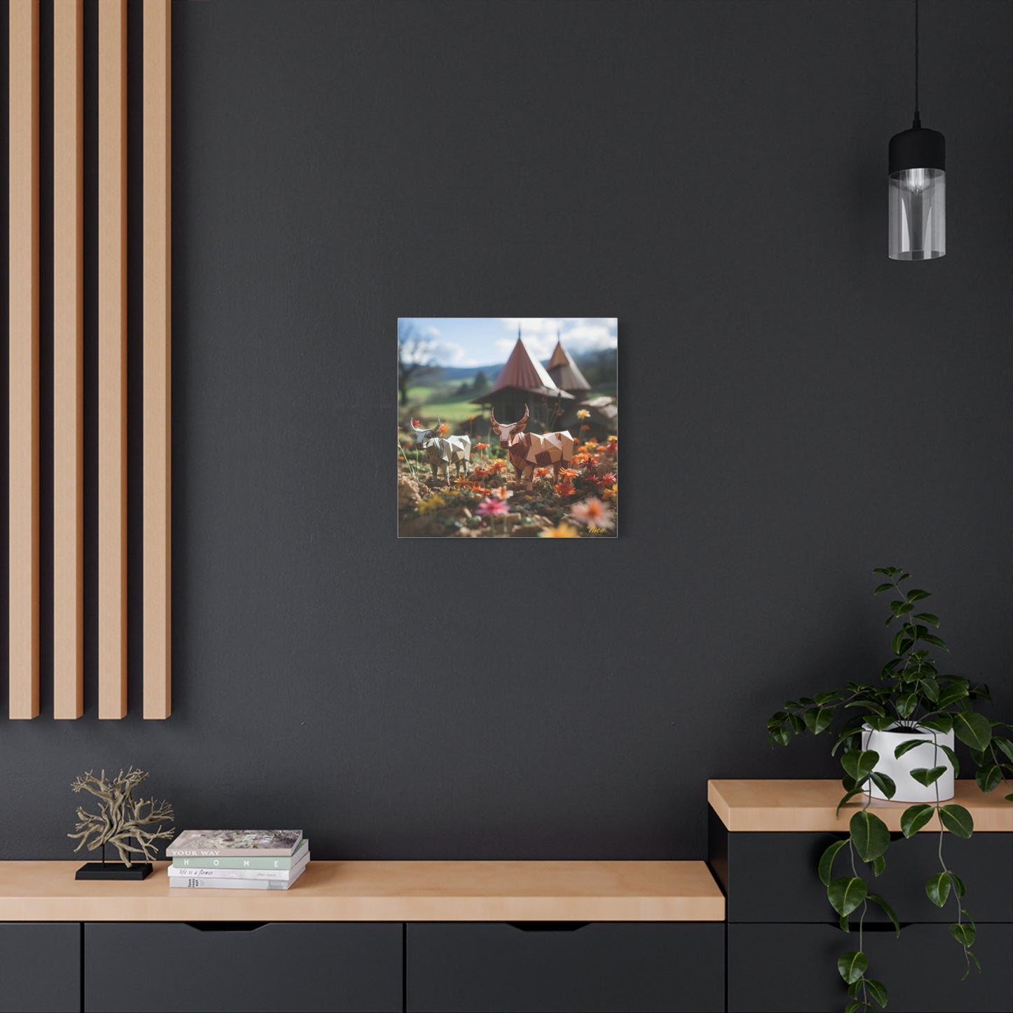 Meadow By The Farm Series Print #8 - Streched Matte Canvas Print, 1.25" Thick