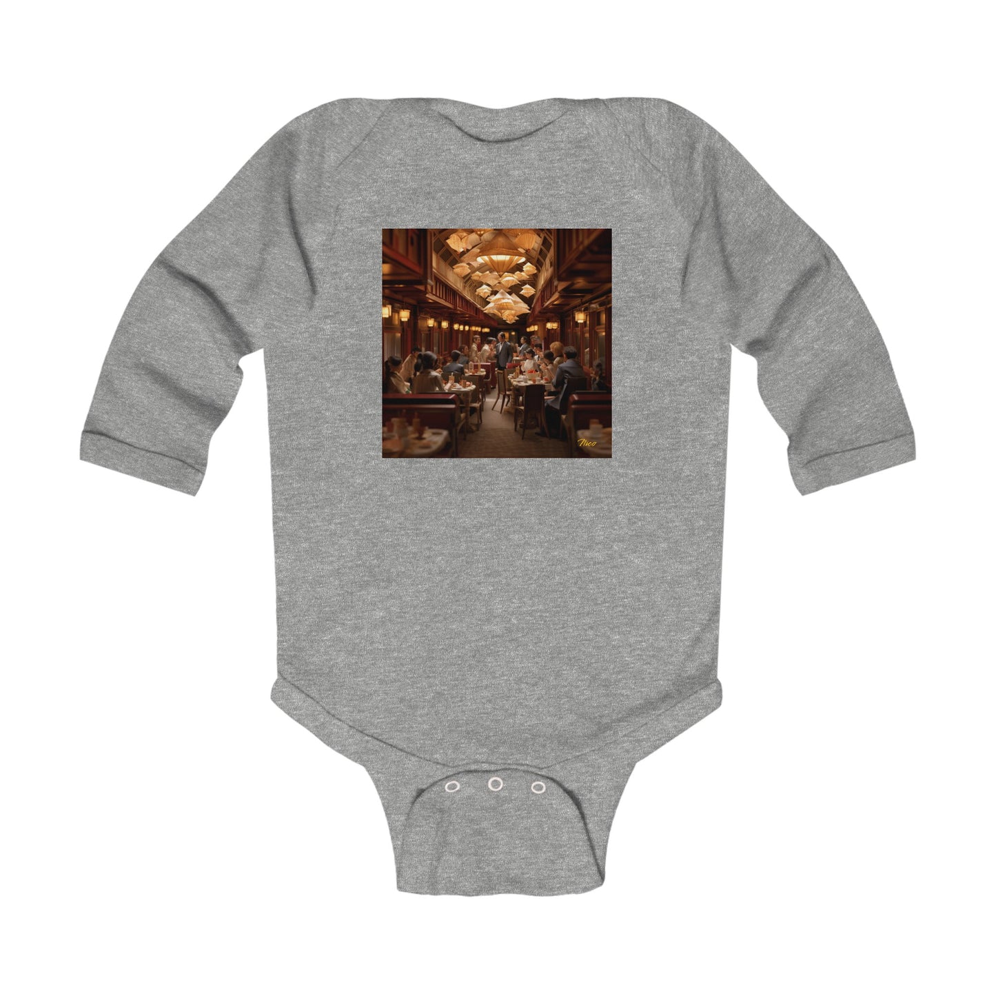 Orient Express Series Print #8 Infant Long Sleeve Bodysuit