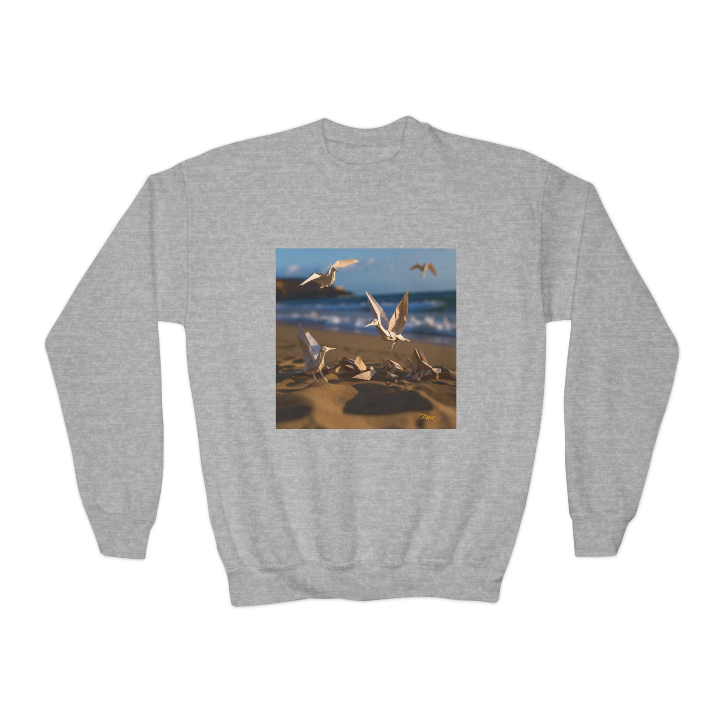 By The Seaside Series Print #7 Youth Crewneck Sweatshirt