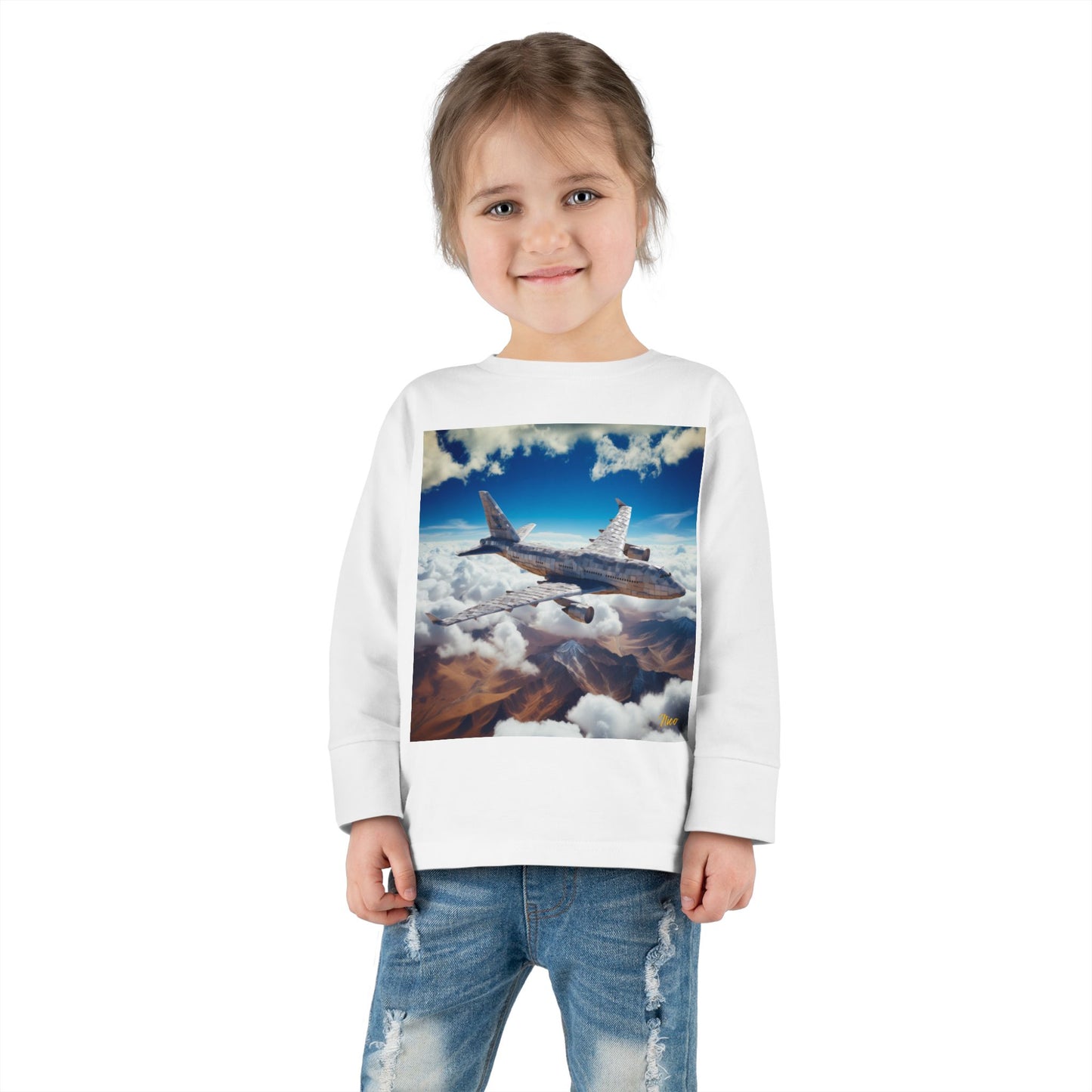 Big Ol' Jet Airliner Series Print #9 Toddler Long Sleeve Tee