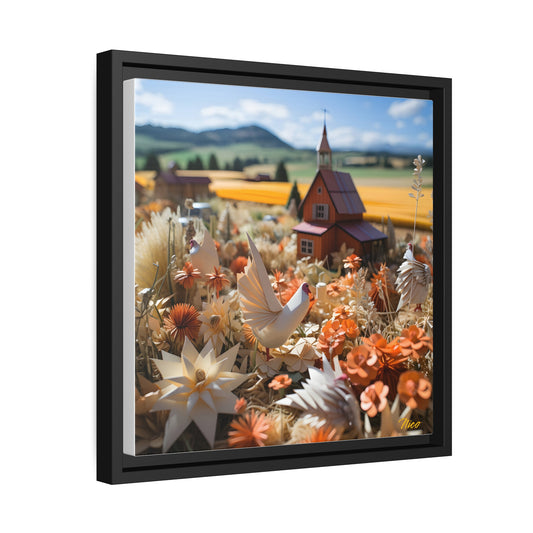 Meadow By The Farm Series Print #7 - Black Framed Canvas Print