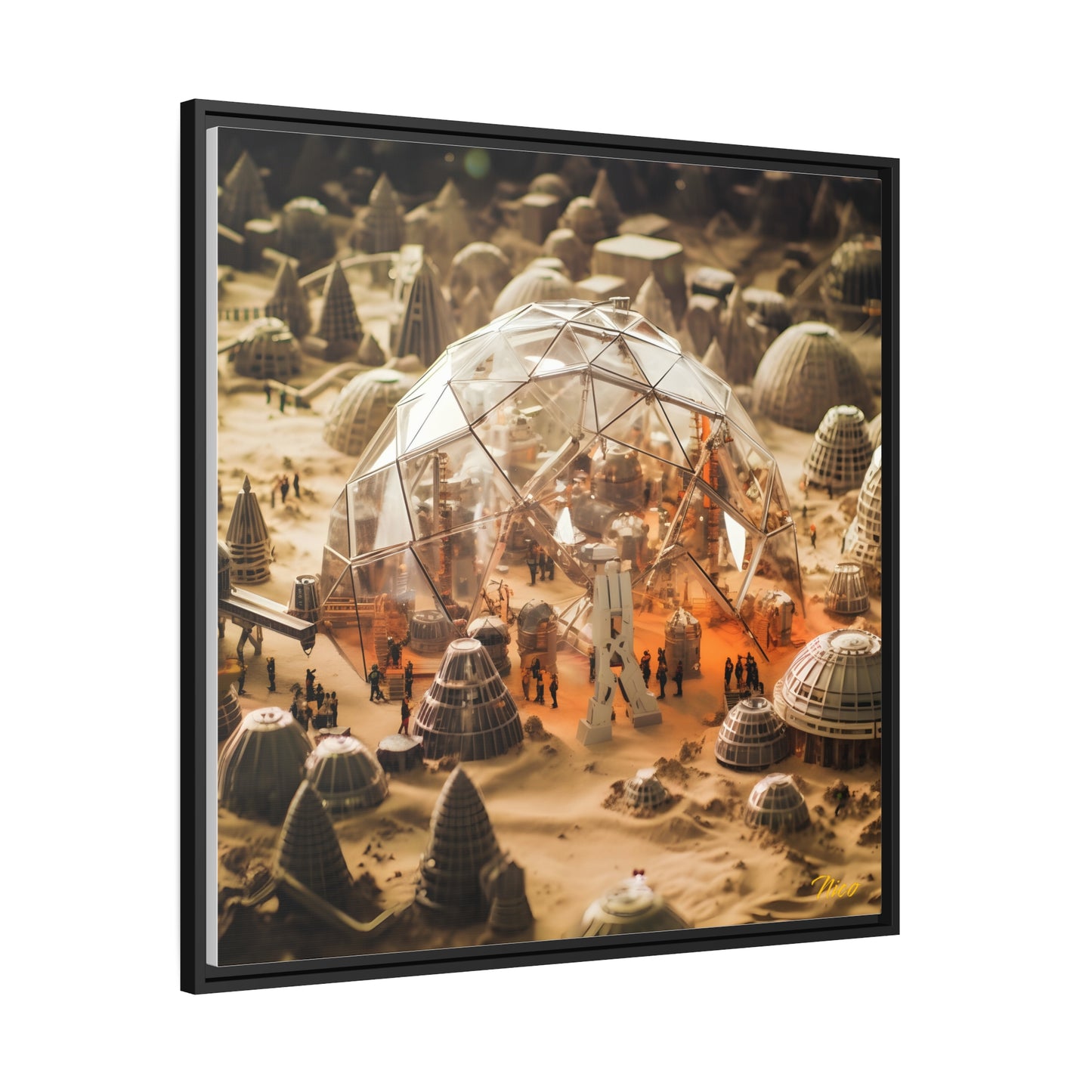 Elons' Dream Series Print #9 - Black Framed Canvas Print