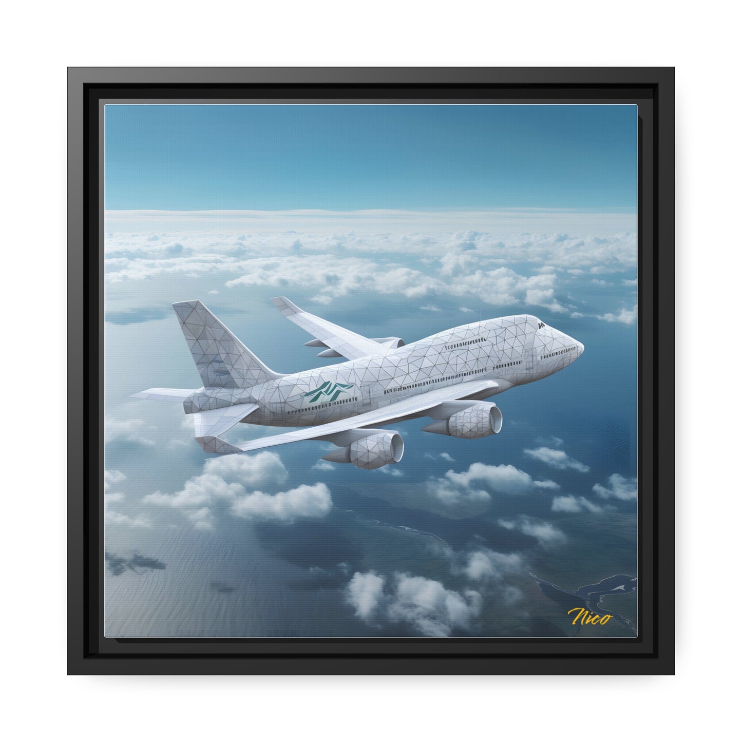 Frequent Flyer Miles Series Print #3 - Black Framed Canvas Print