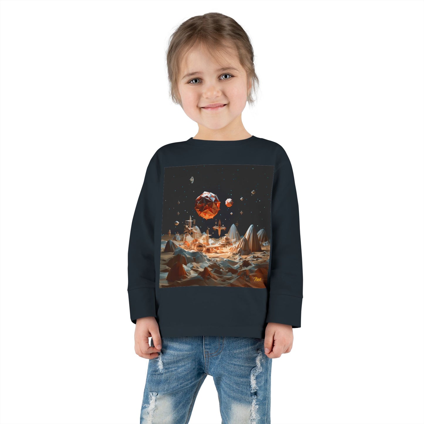 Elons' Dream Series Print #7 Toddler Long Sleeve Tee