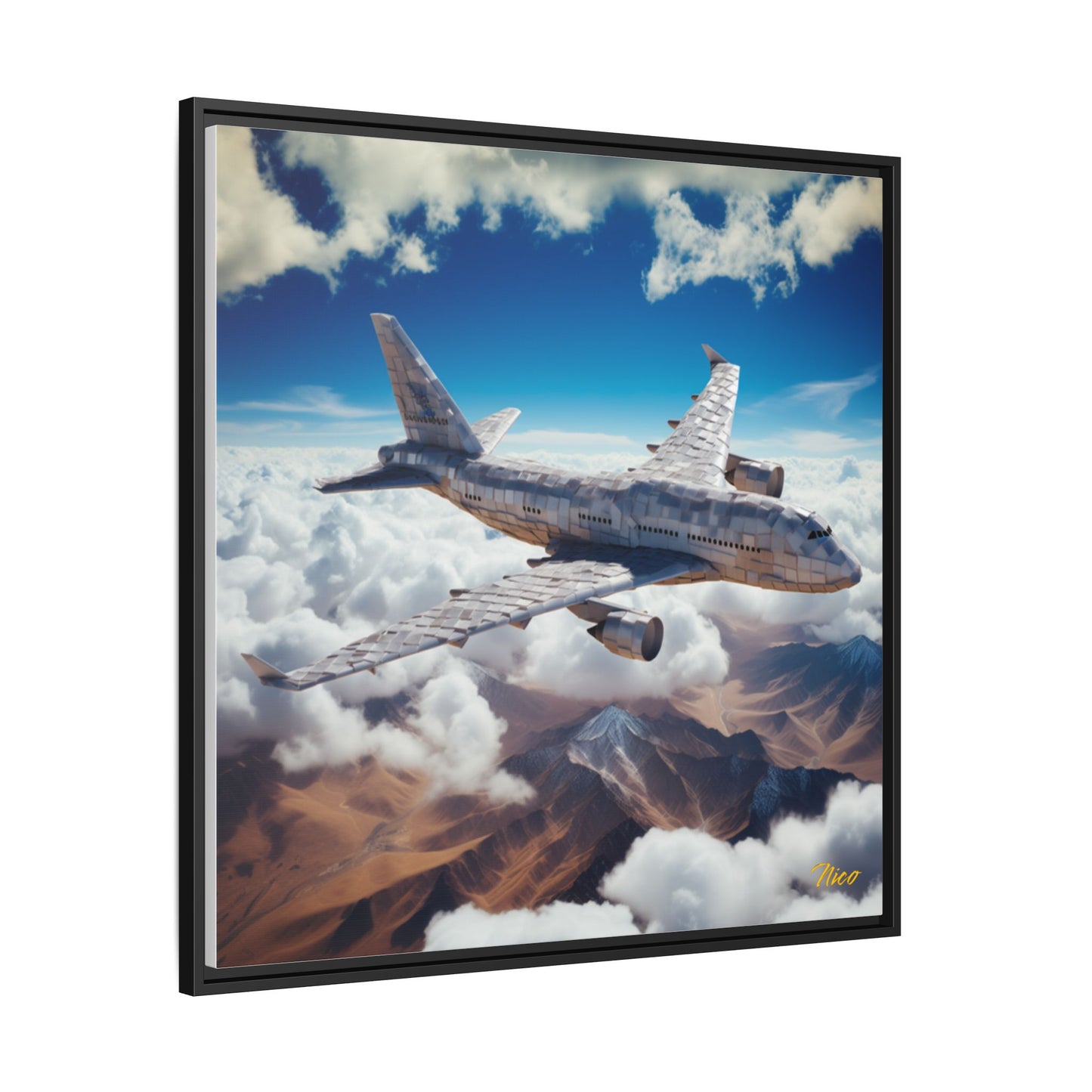 Frequent Flyer Miles Series Print #9 - Black Framed Canvas Print