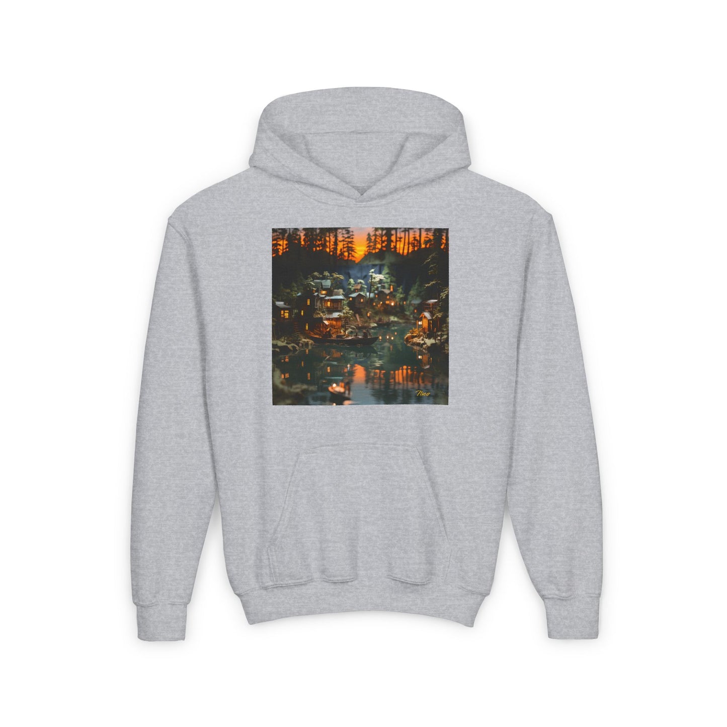 Born On A Bayou Series Print #2 Youth Heavy Blend Hooded Sweatshirt