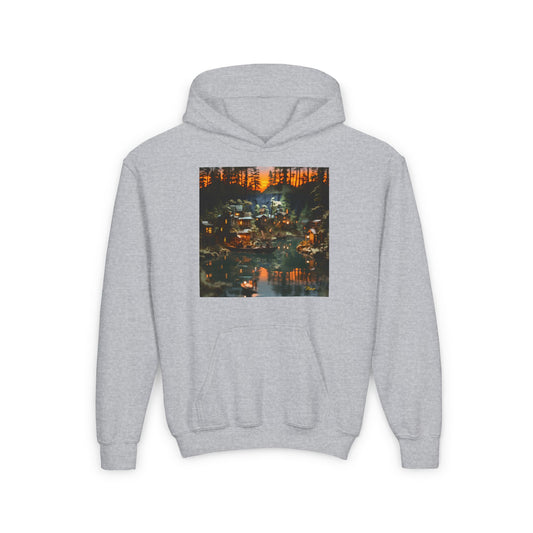 Born On A Bayou Series Print #2 Youth Heavy Blend Hooded Sweatshirt