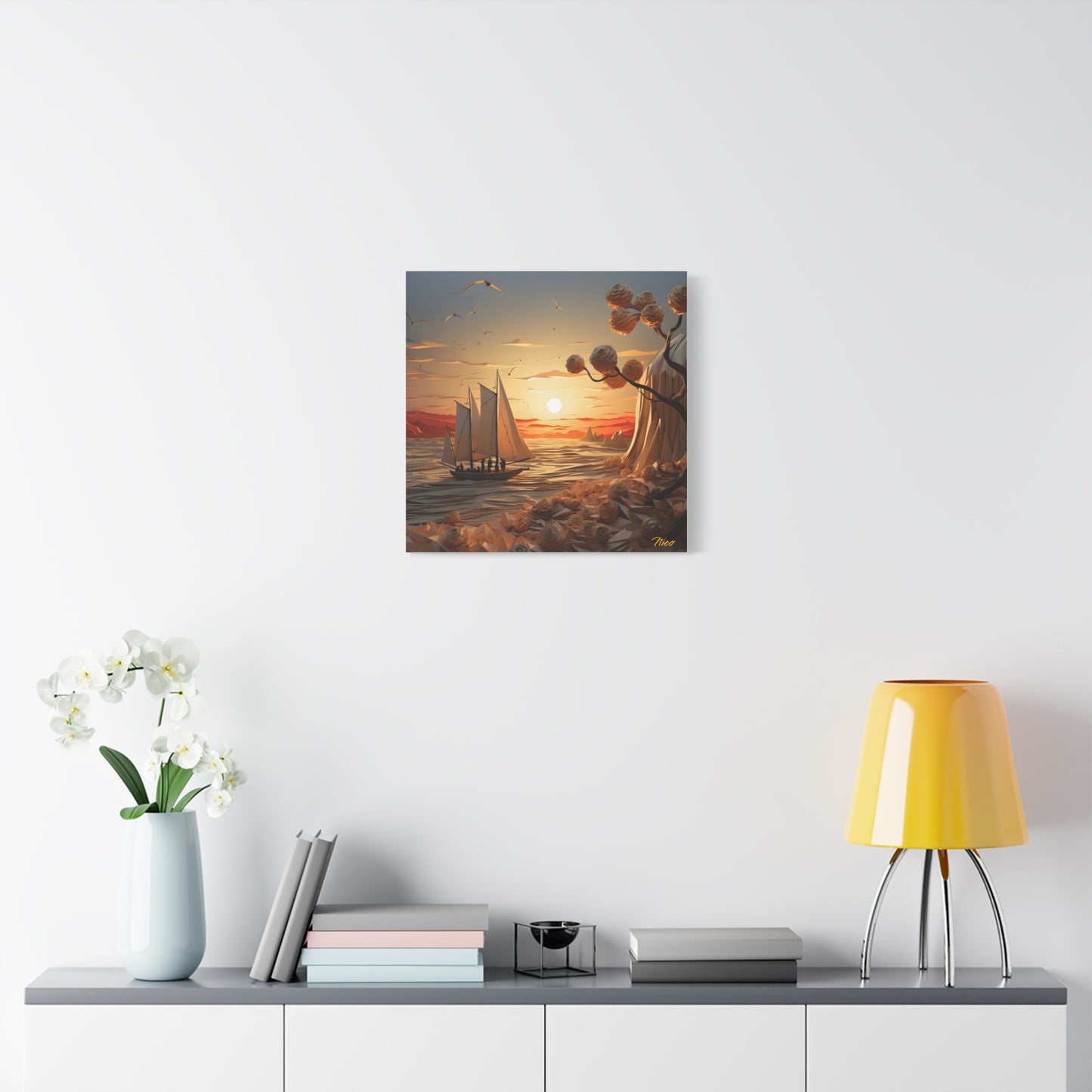 Into The Sunset Series Print #10 - Streched Matte Canvas Print, 1.25" Thick