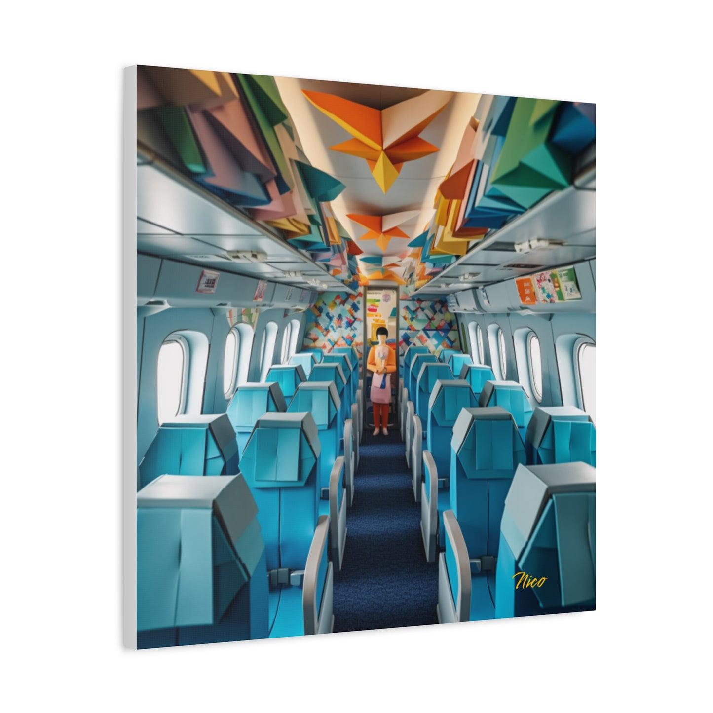 Frequent Flyer Miles Series Print #6 - Streched Matte Canvas Print, 1.25" Thick