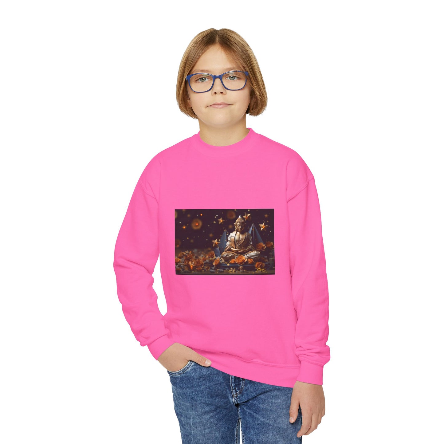 Ascending Buddah Series Print #5 Youth Crewneck Sweatshirt