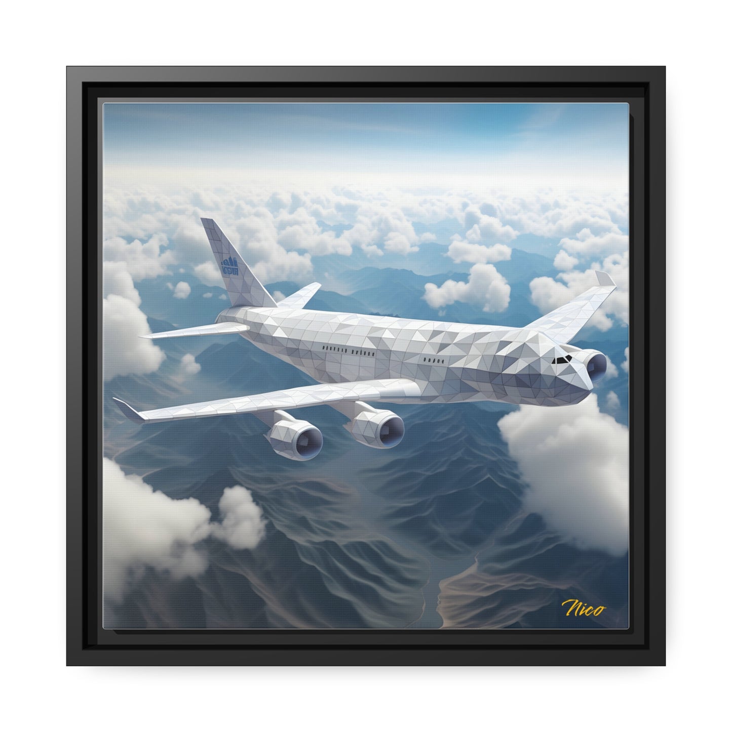 Frequent Flyer Miles Series Print #7 - Black Framed Canvas Print